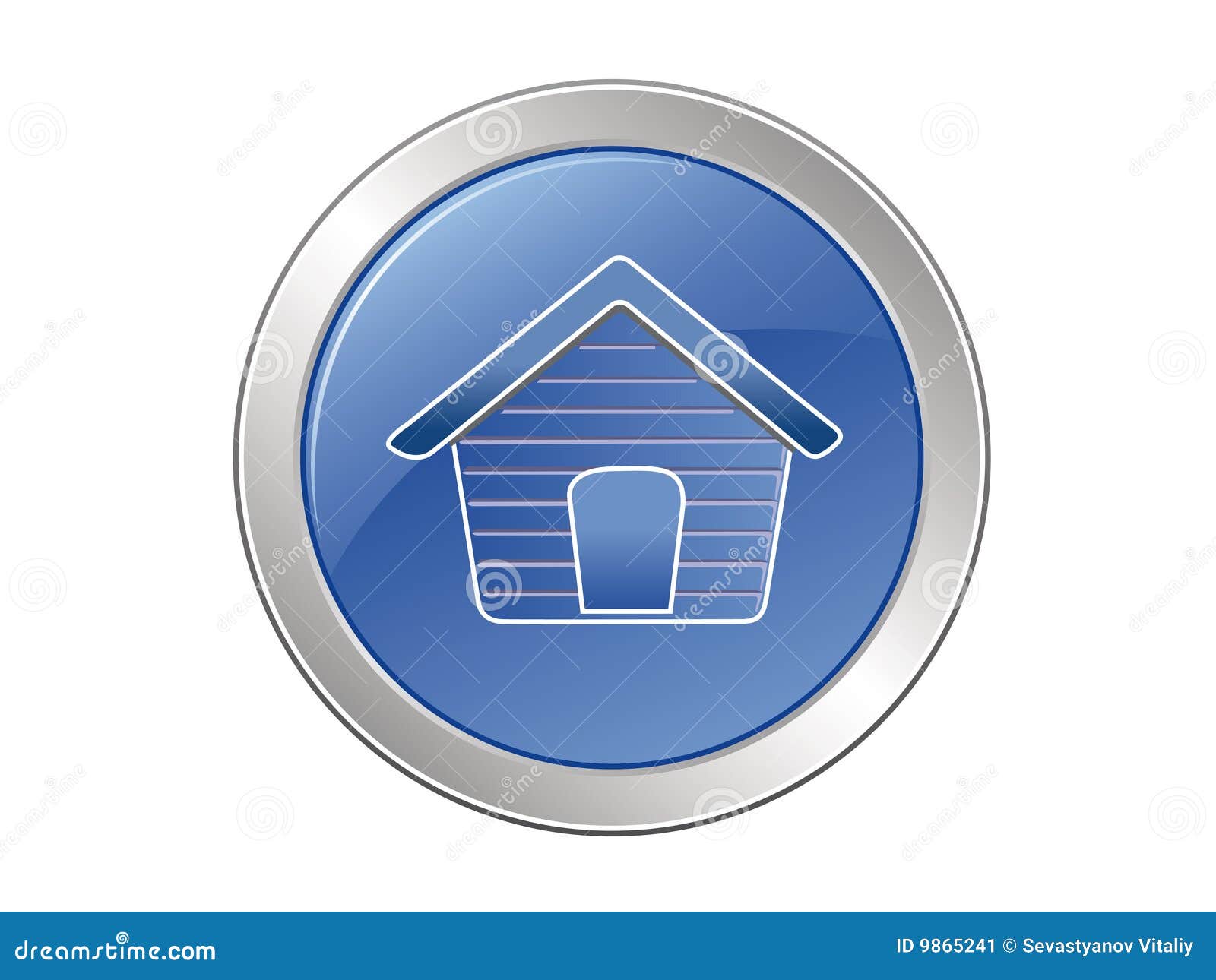 Button Dog House stock vector. Illustration of computer 9865241