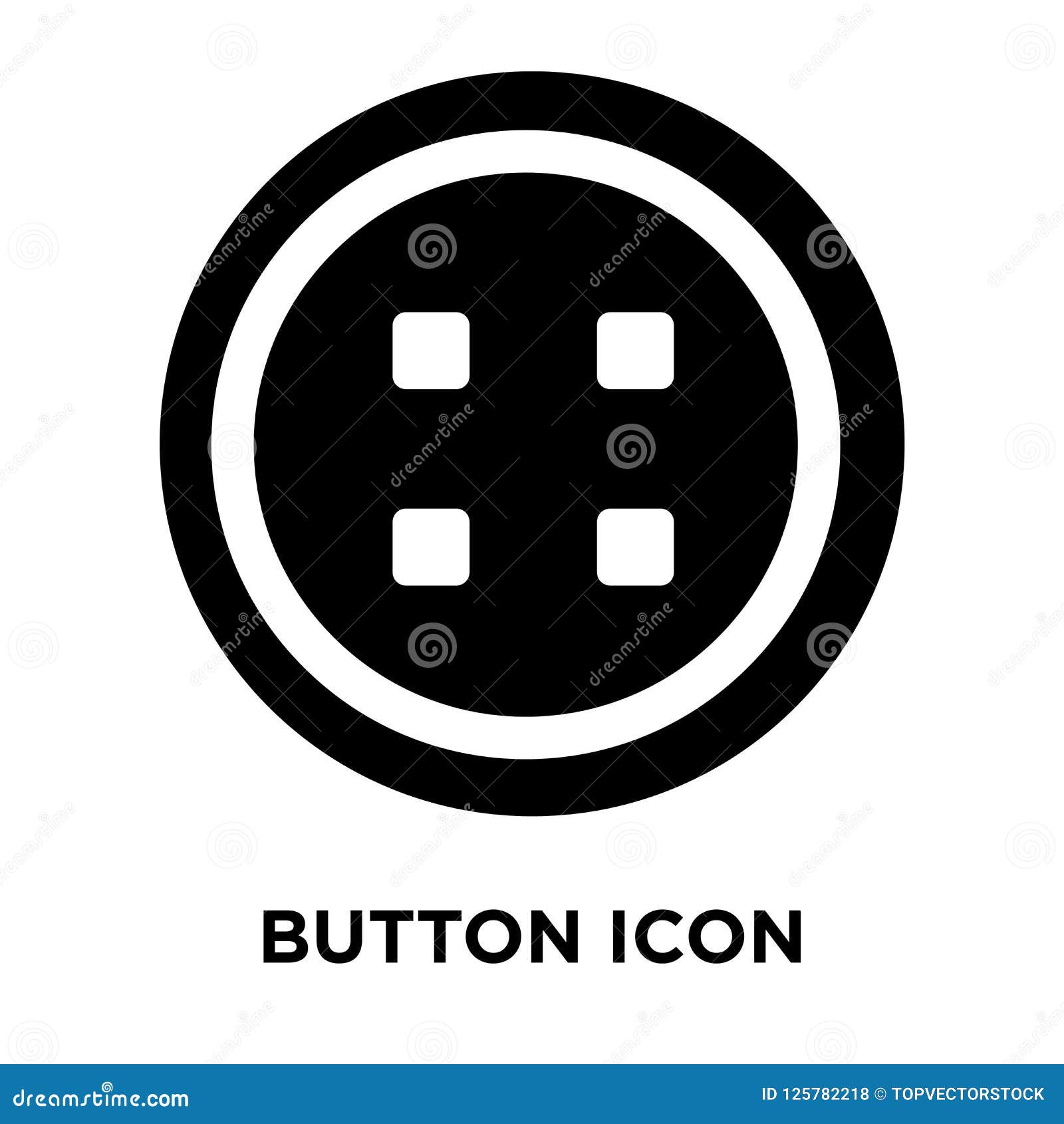 Button Icon Vector Isolated On White Background, Logo Concept Of Stock