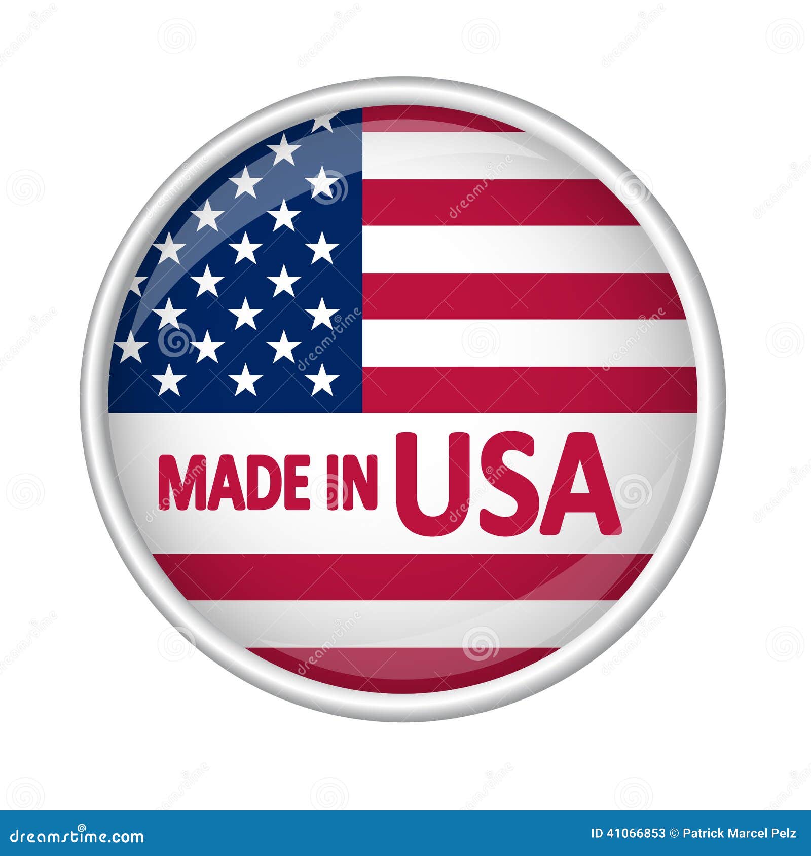Button - MADE in USA stock vector. Illustration of advertising - 41066853