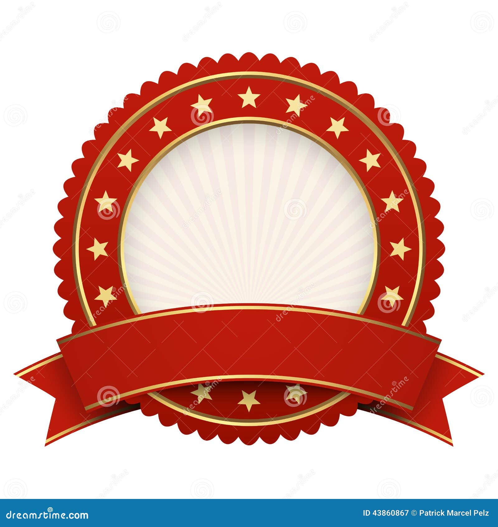 button template red with red banner stock vector illustration of