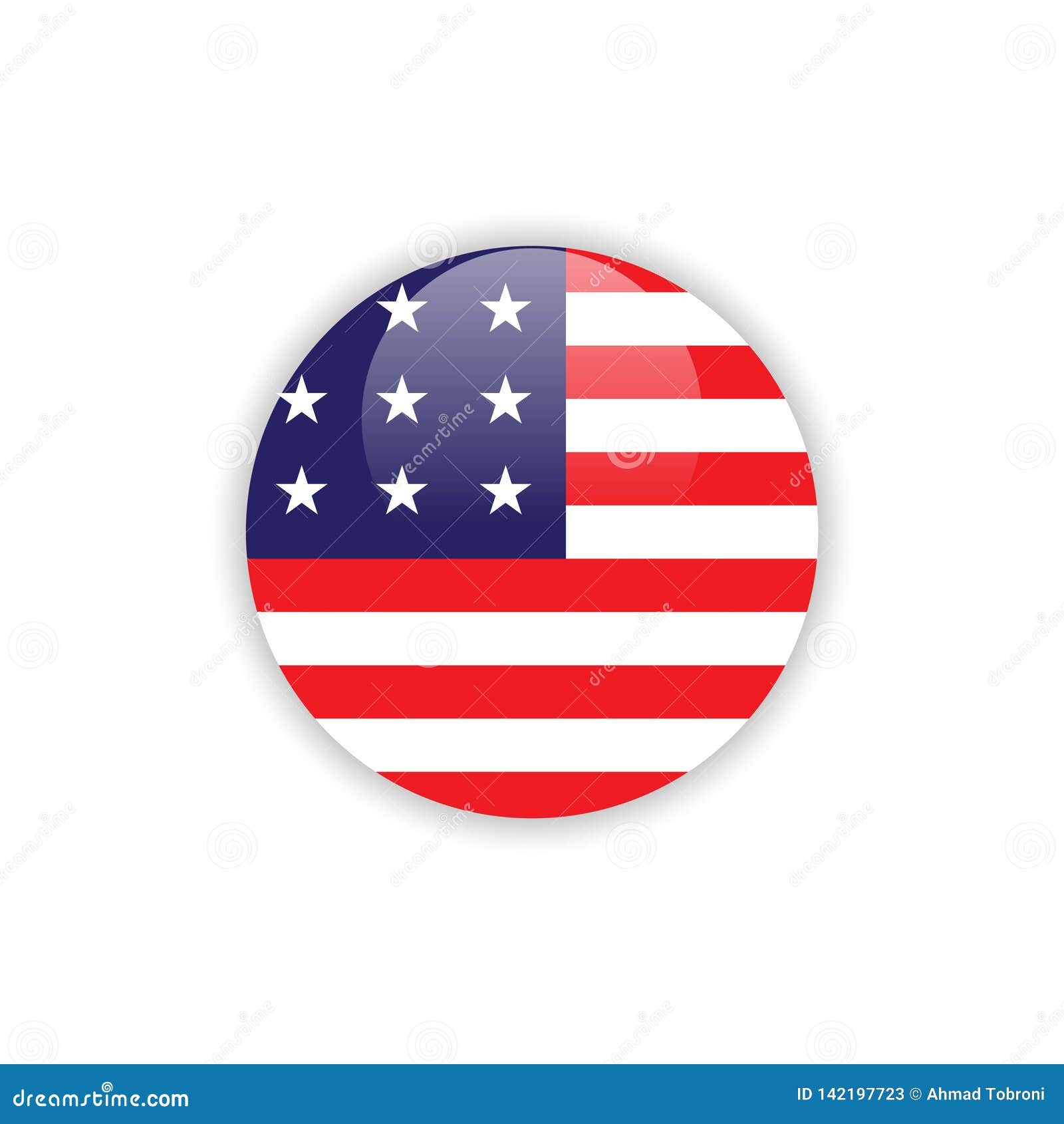 Download Button USA Flag Vector Template Design Stock Vector ...