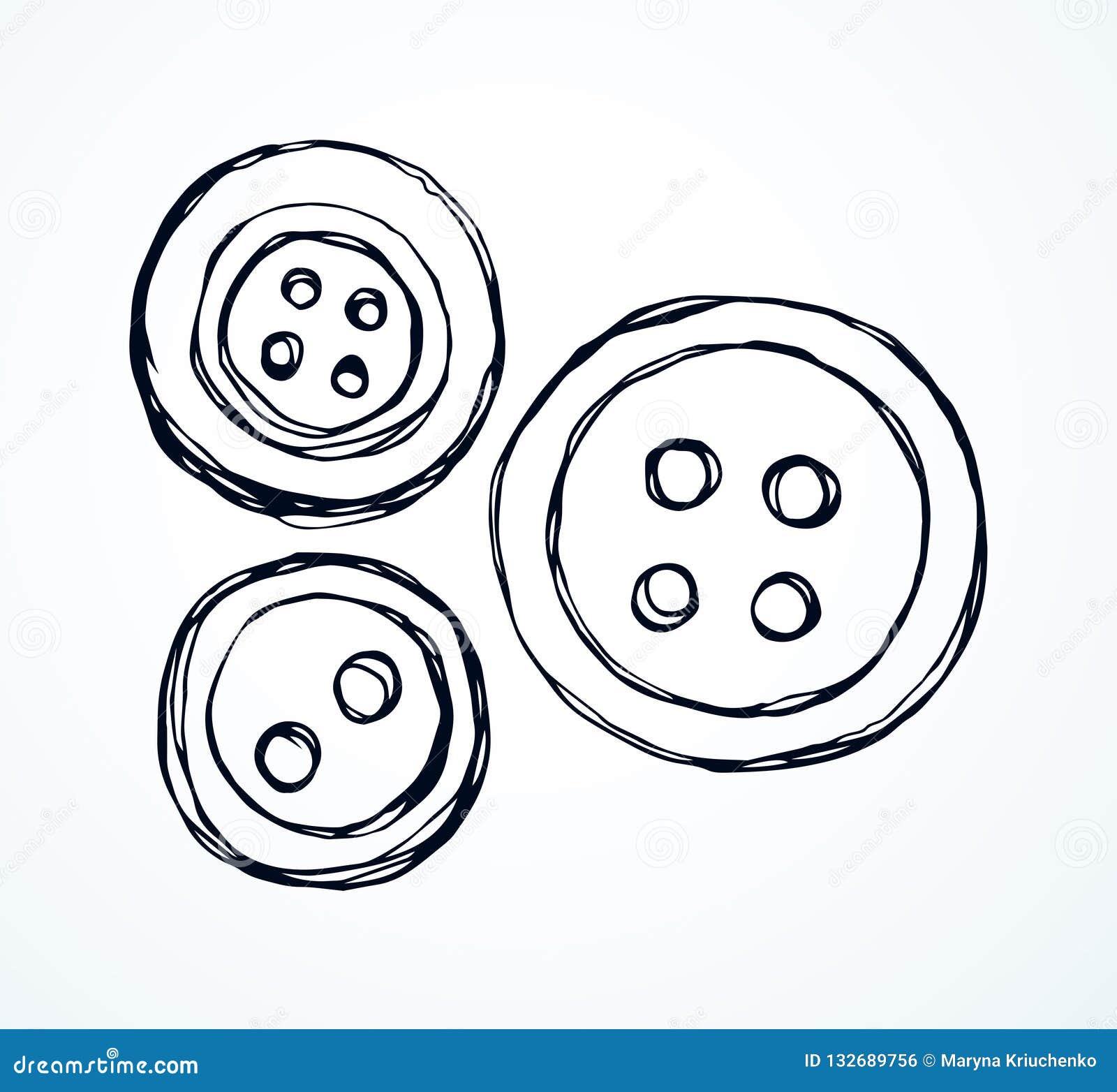 Button. Vector drawing stock vector. Illustration of collection - 132689756