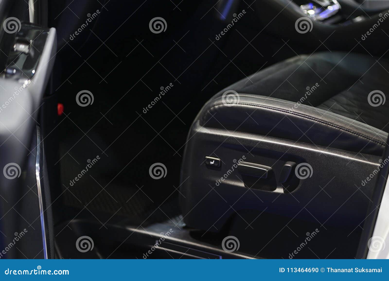 Buttons for Adjusting Seat Position in Car. Stock Photo Image of