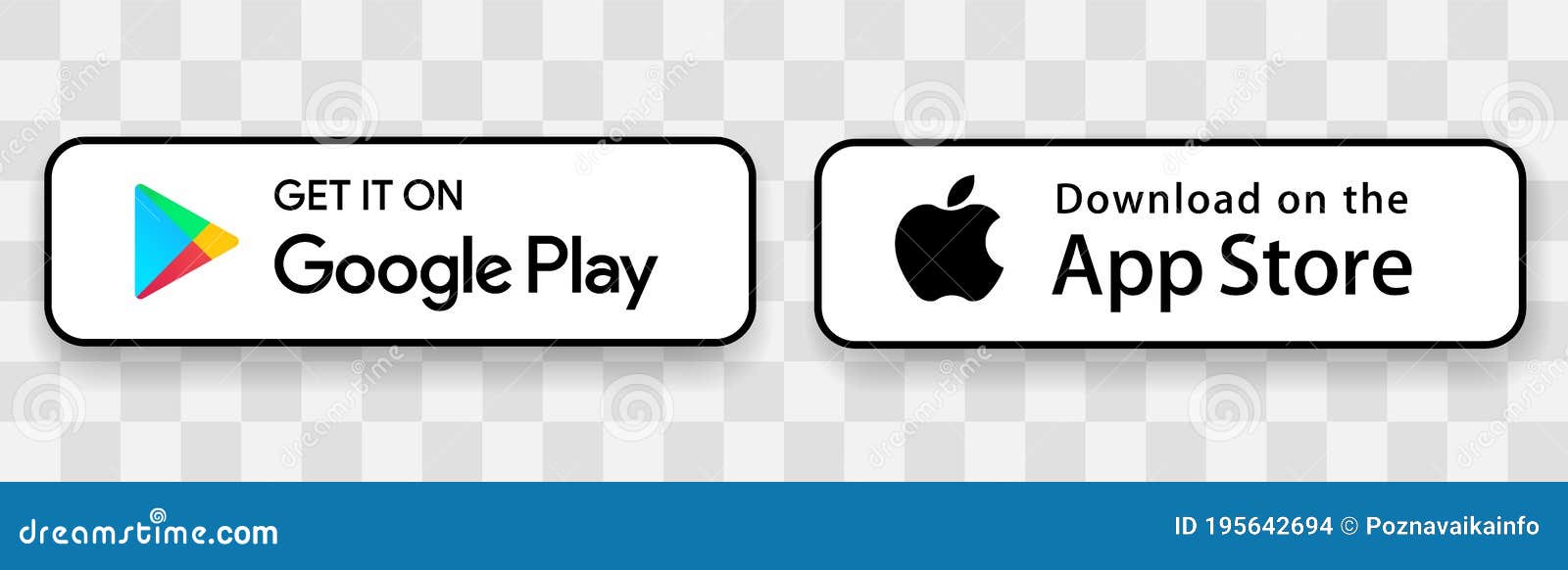 Buttons Apple App Store, Google Play Store. Mobile App Download Button with  Shadow Editorial Stock Image - Illustration of player, apple: 195642694