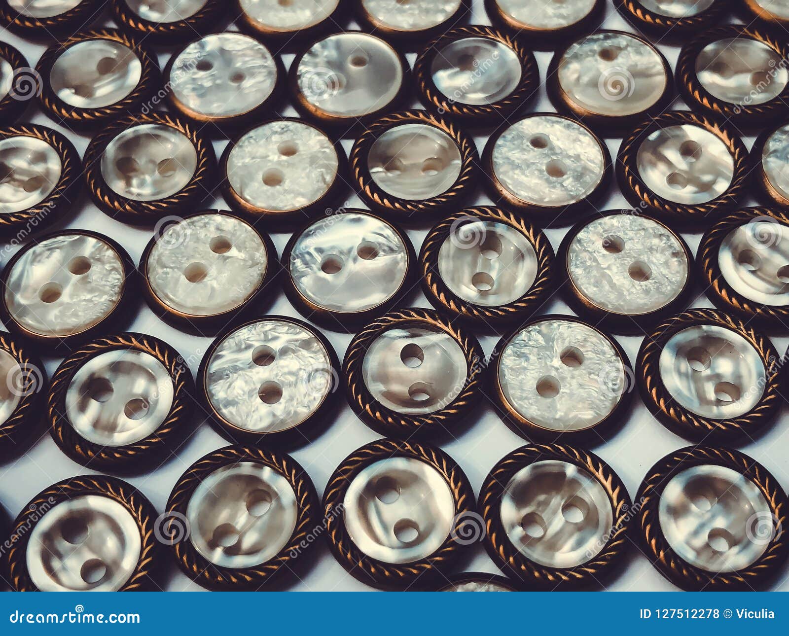 Buttons, Lots of Buttons. Buttons for Sewing and Craft Stock Photo