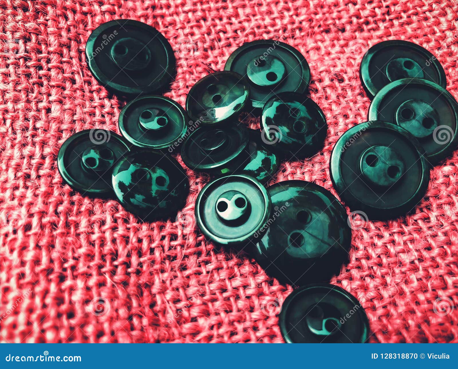 Buttons, Lots of Buttons. Buttons for Sewing and Craft. Stock Photo