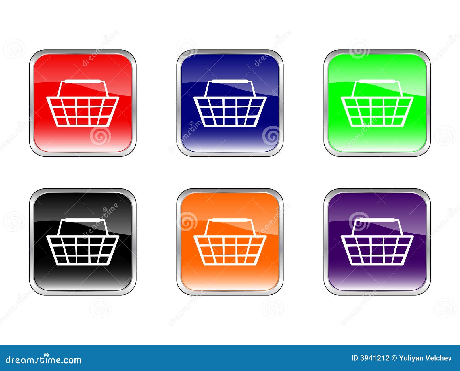 Buttons shopping basket stock vector. Illustration of basket - 3941212