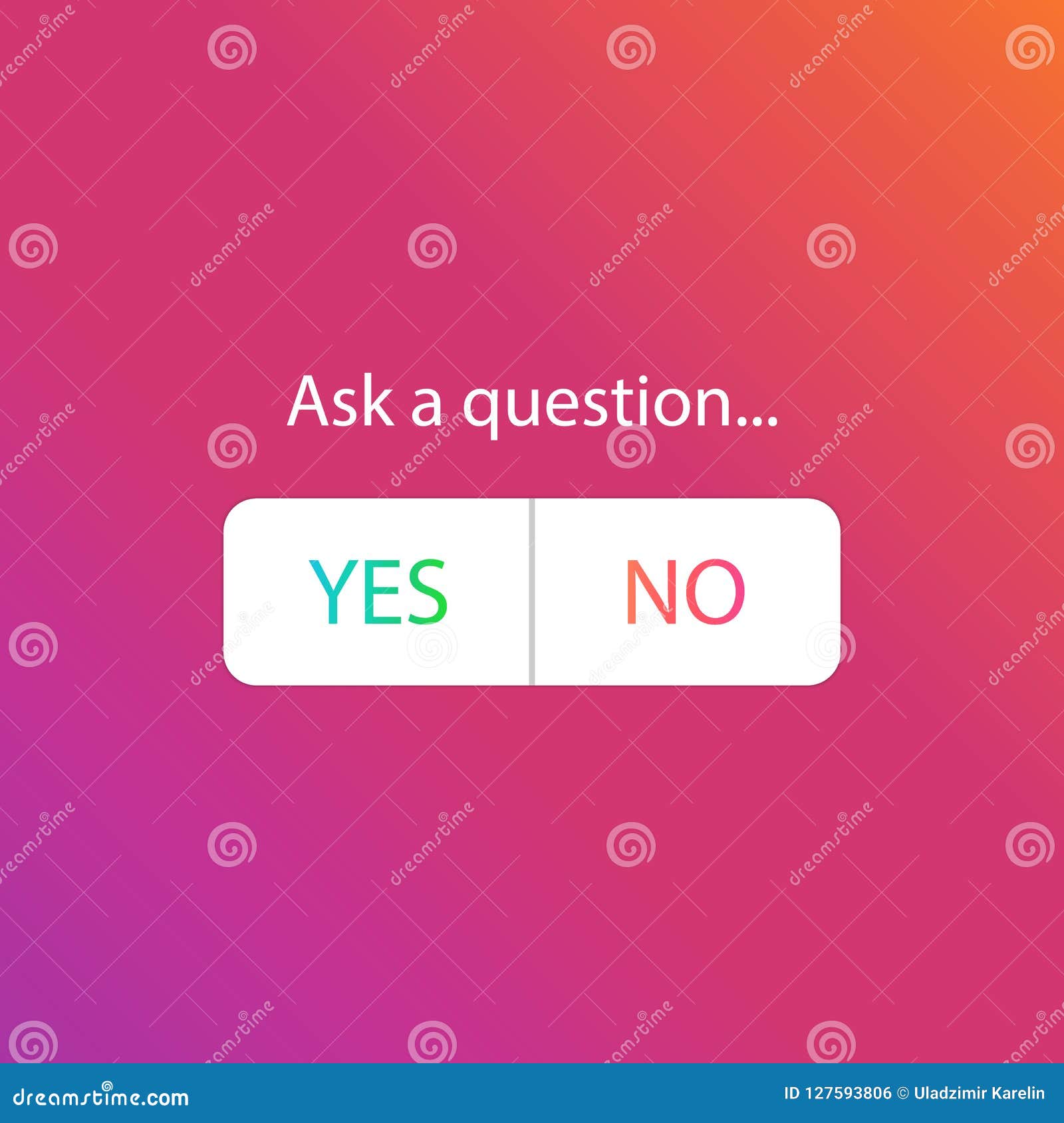 Buttons for Social Media. Yes or No Icon. Template a Poll Social Media ...