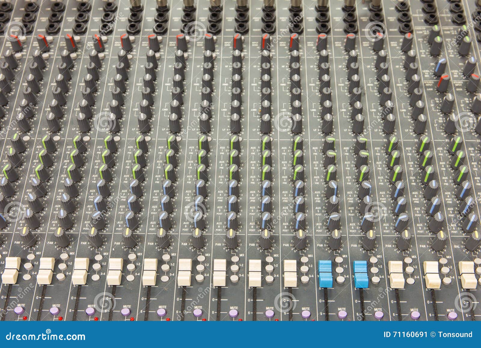 Buttons sound mixer stock image. Image of technology 71160691