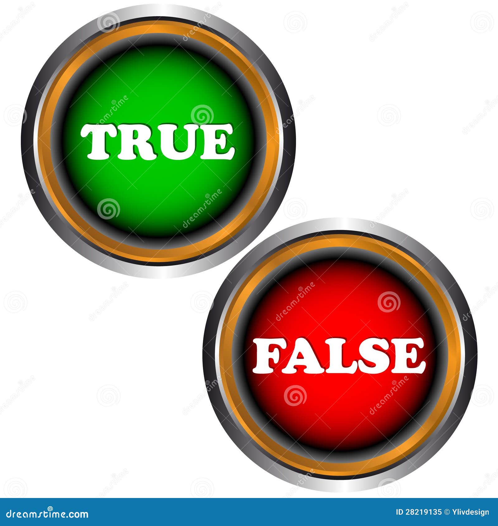 buttons true and false