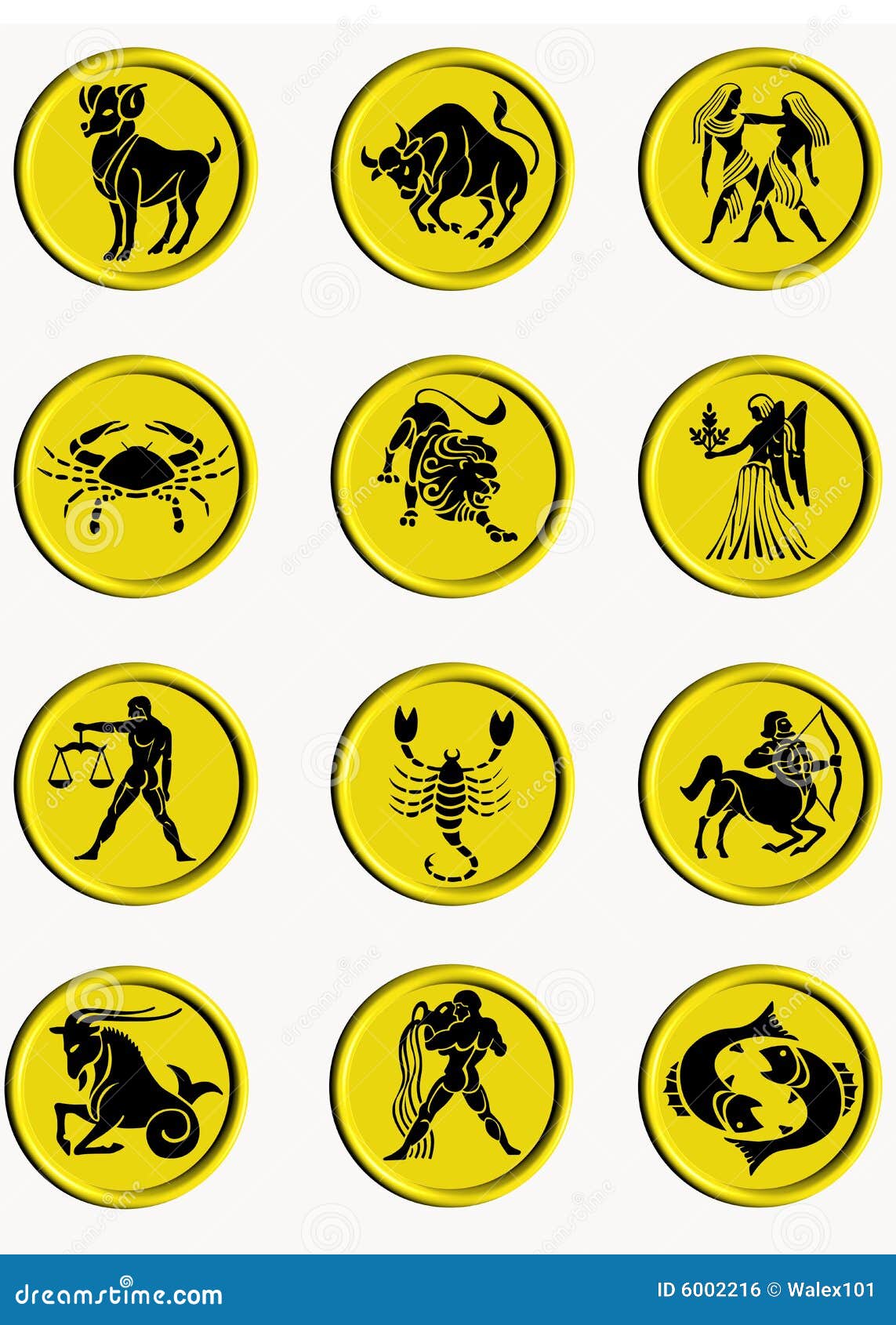 Buttons Zodiac Picture. Image 6002216