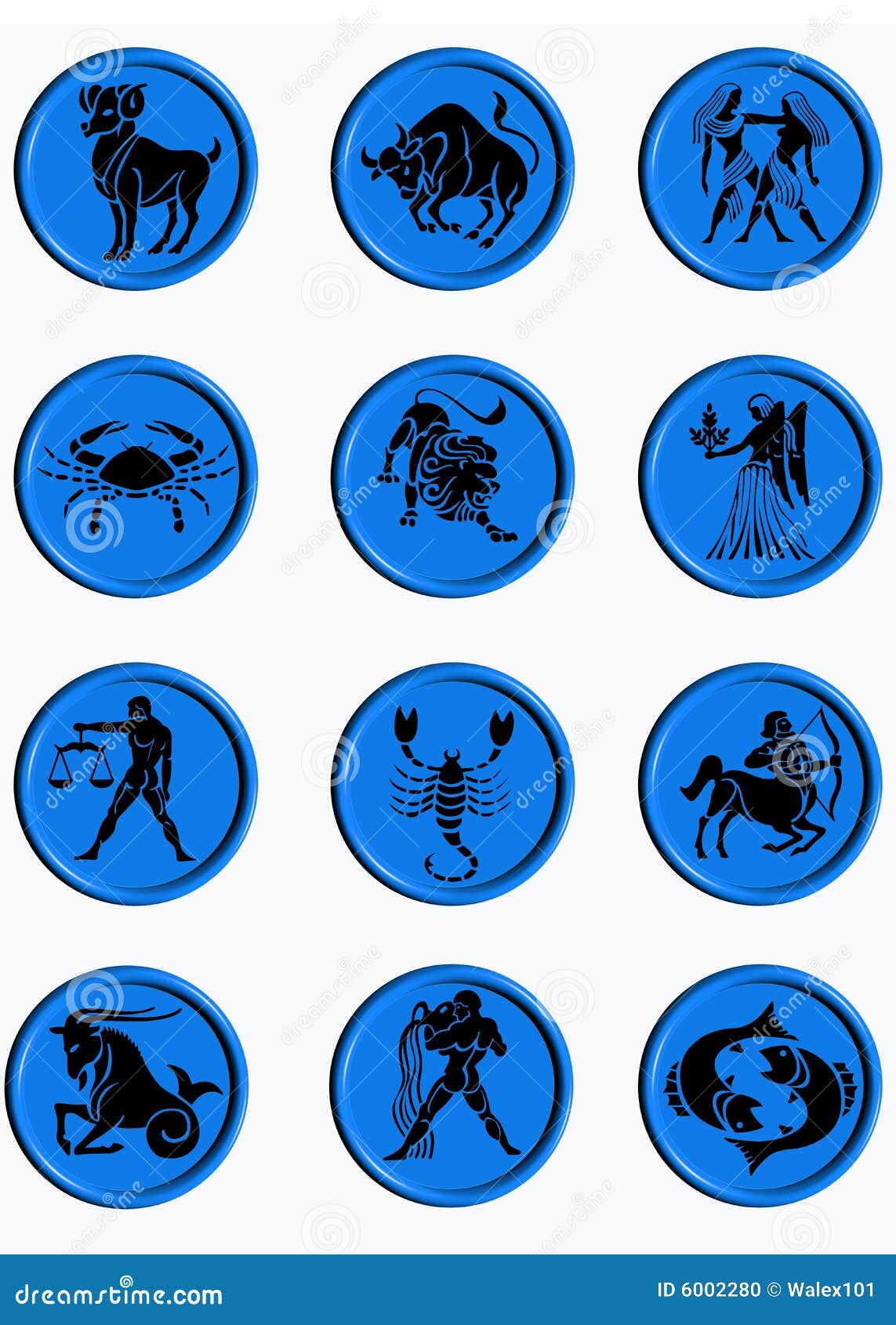 Buttons Zodiac Picture. Image 6002280