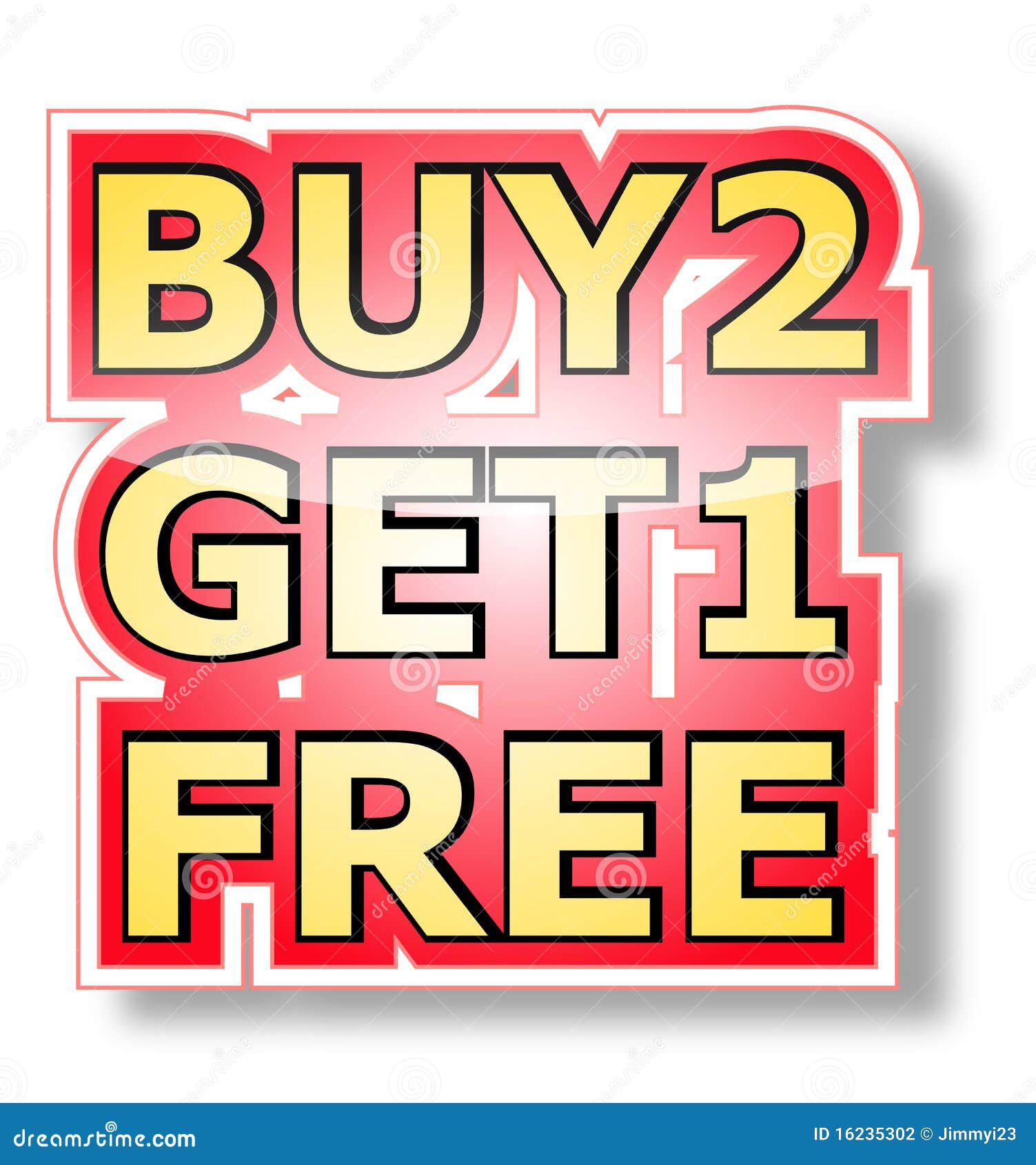 Buy 2 Get 1 Free Stock Vector. Illustration Of Sales - 16235302