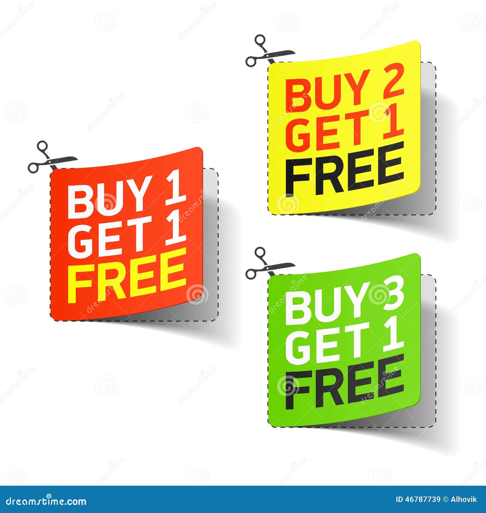 Buy 1 Get 1 Free Promotional Coupon Stock Vector - Illustration of business, advertise: 46787739