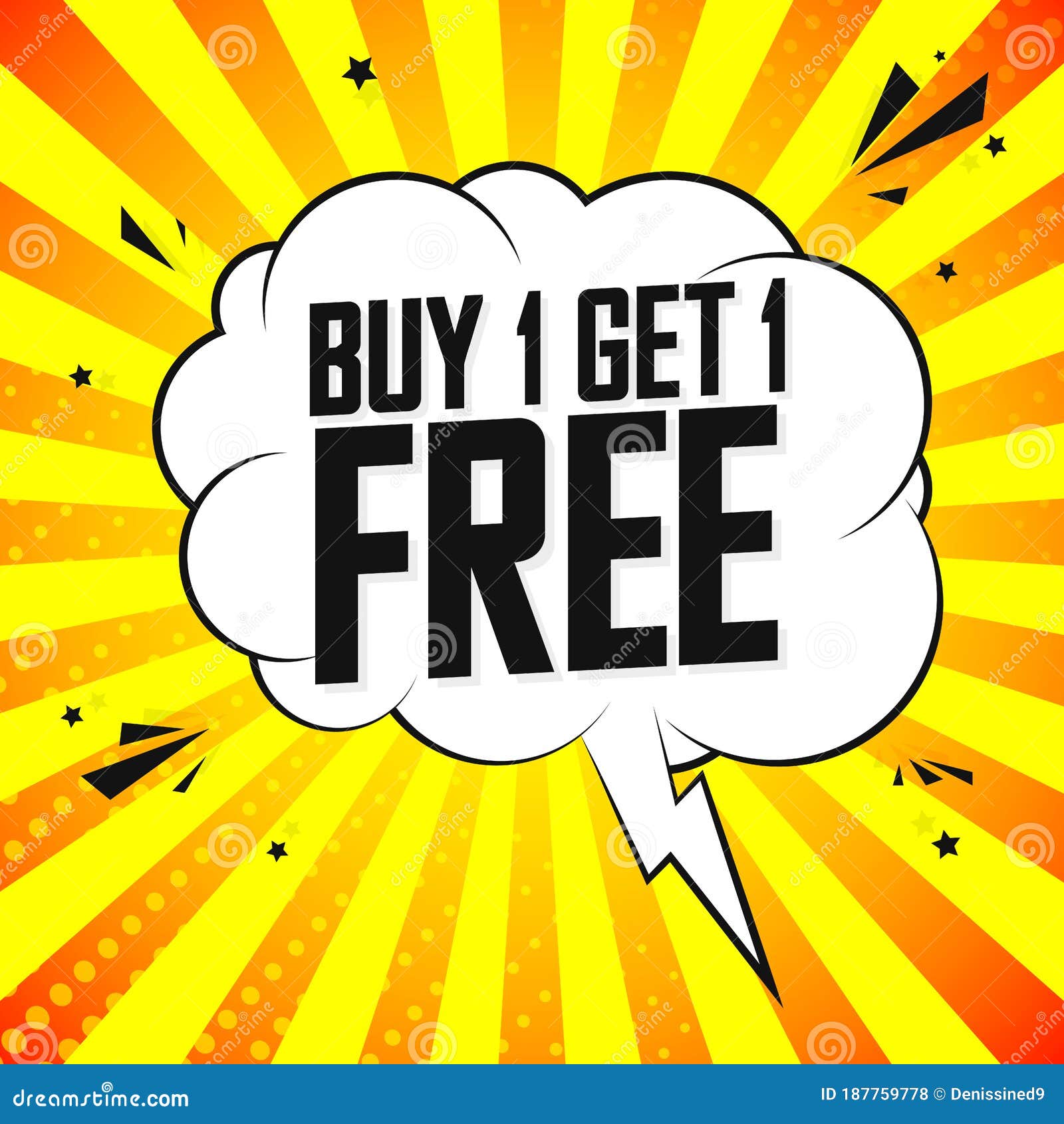 Buy 1 Get 1 Free, Sale Banner Design Template, Discount Speech Bubble ...