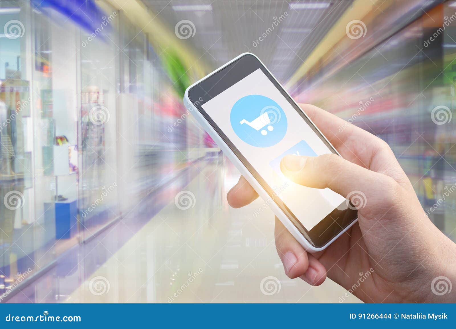 Buy Store on the Phone. Stock Photo Image of background