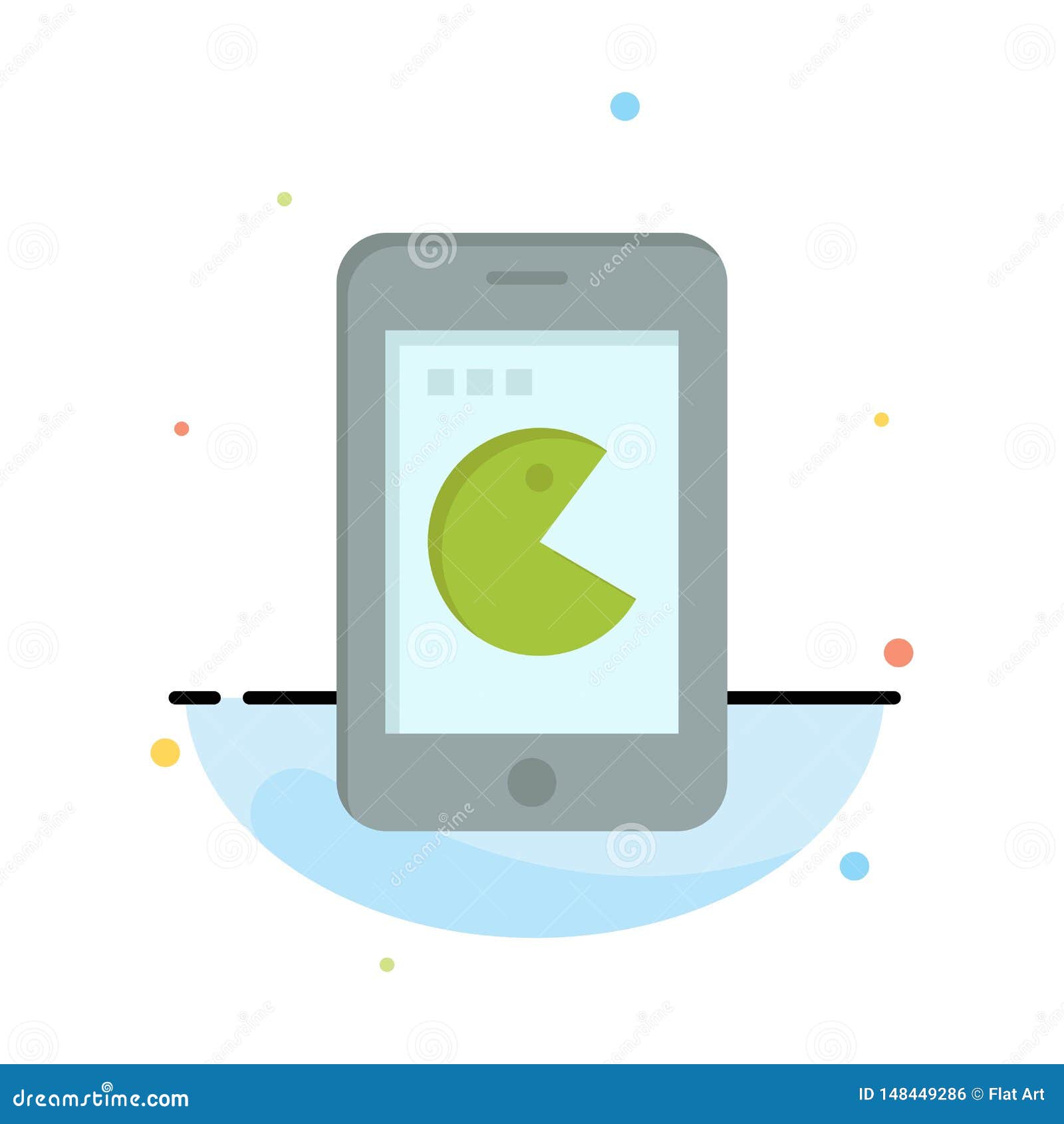 Buy, Mobile, Phone, Hardware Abstract Flat Color Icon Template Stock