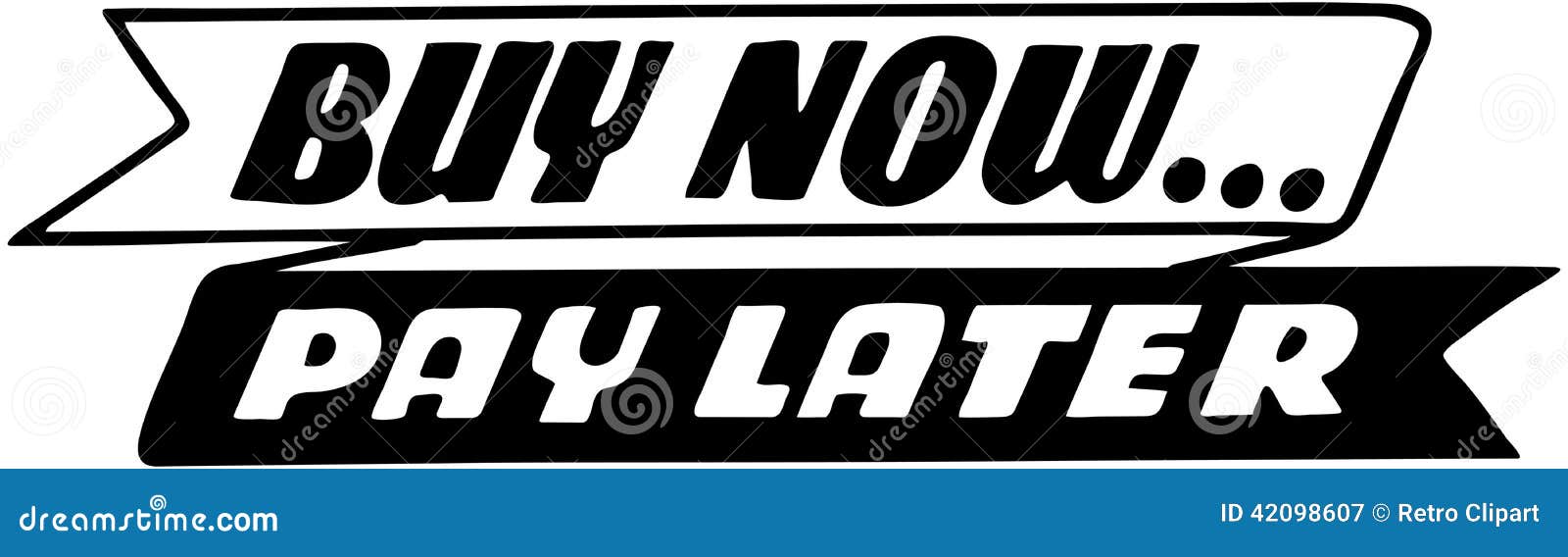 Buy Now Pay Later stock vector. Illustration of clipart 42098607