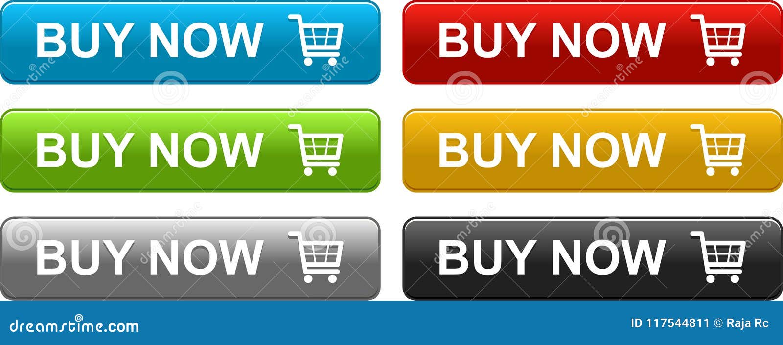 buy now web buttons colorful