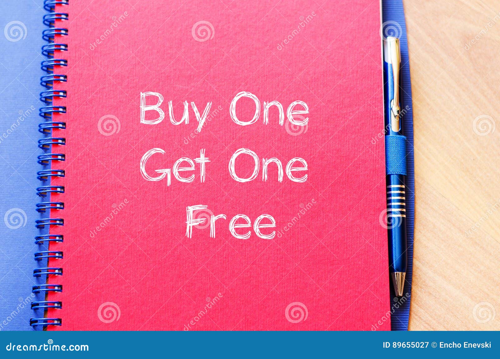 Buy One Get One Free Write on Notebook Stock Image Image of marketing