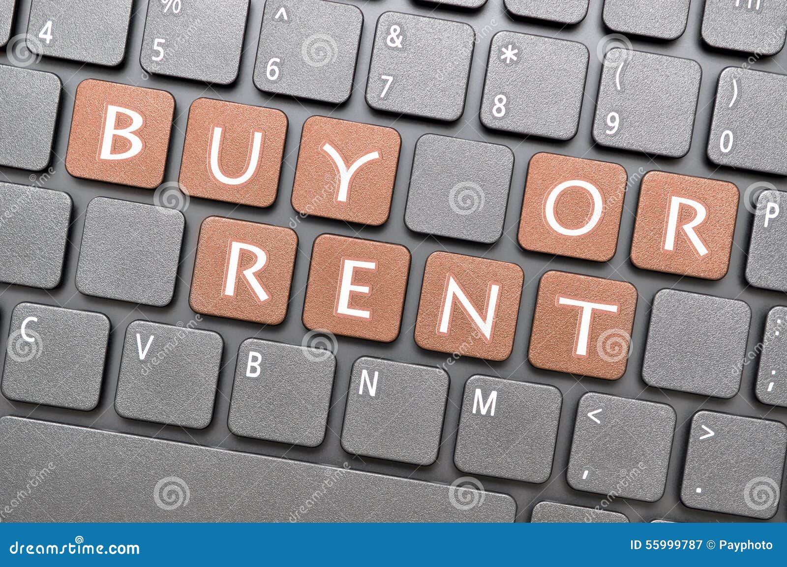 Buy or Rent Key on Keyboard Stock Illustration Illustration of
