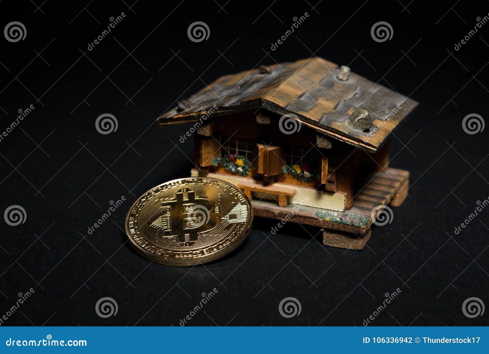 Buy And Sell Real Estate For Bitcoins Concept Stock Photo Image Of - 