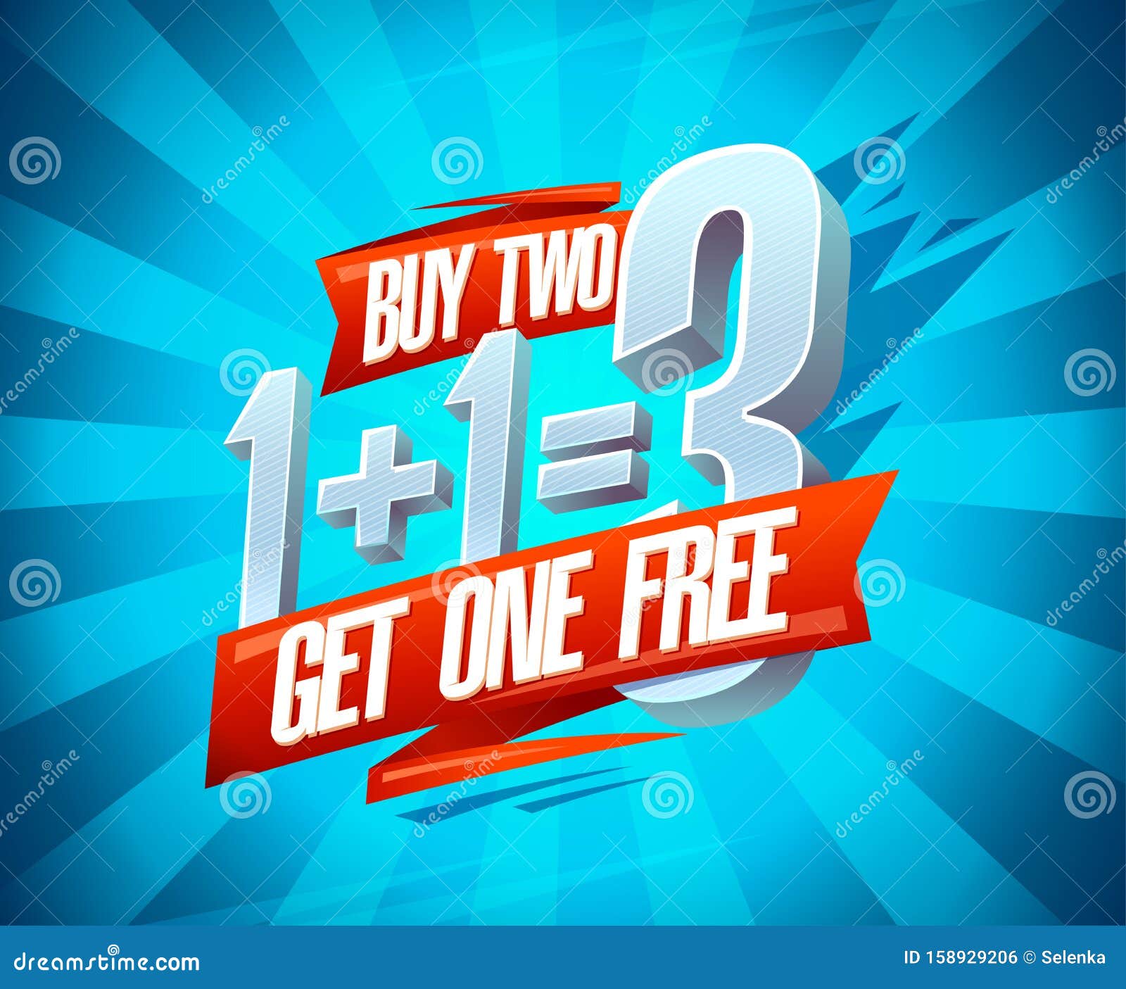 buy two get one free sale banner 