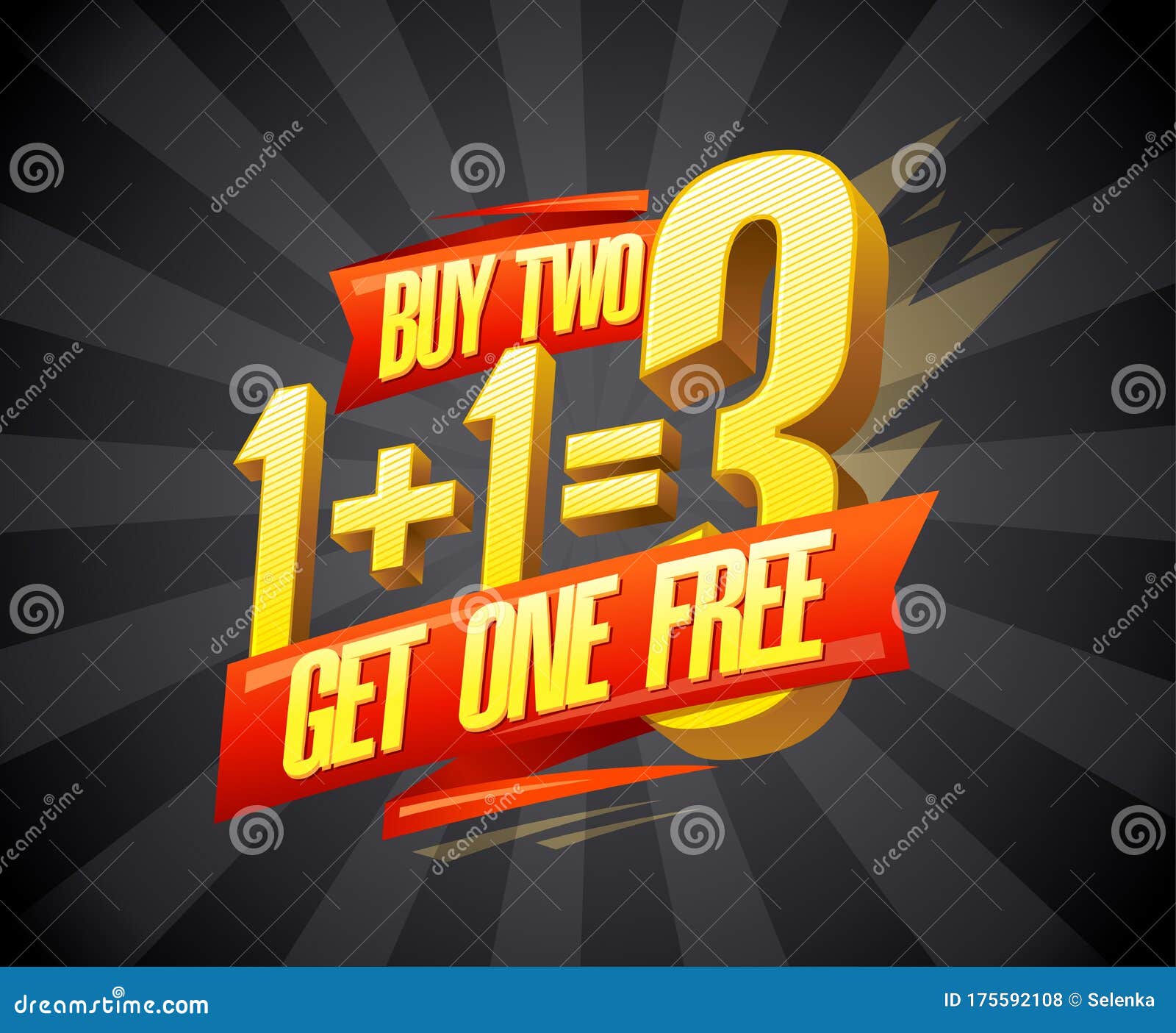 buy two get one free sale banner 