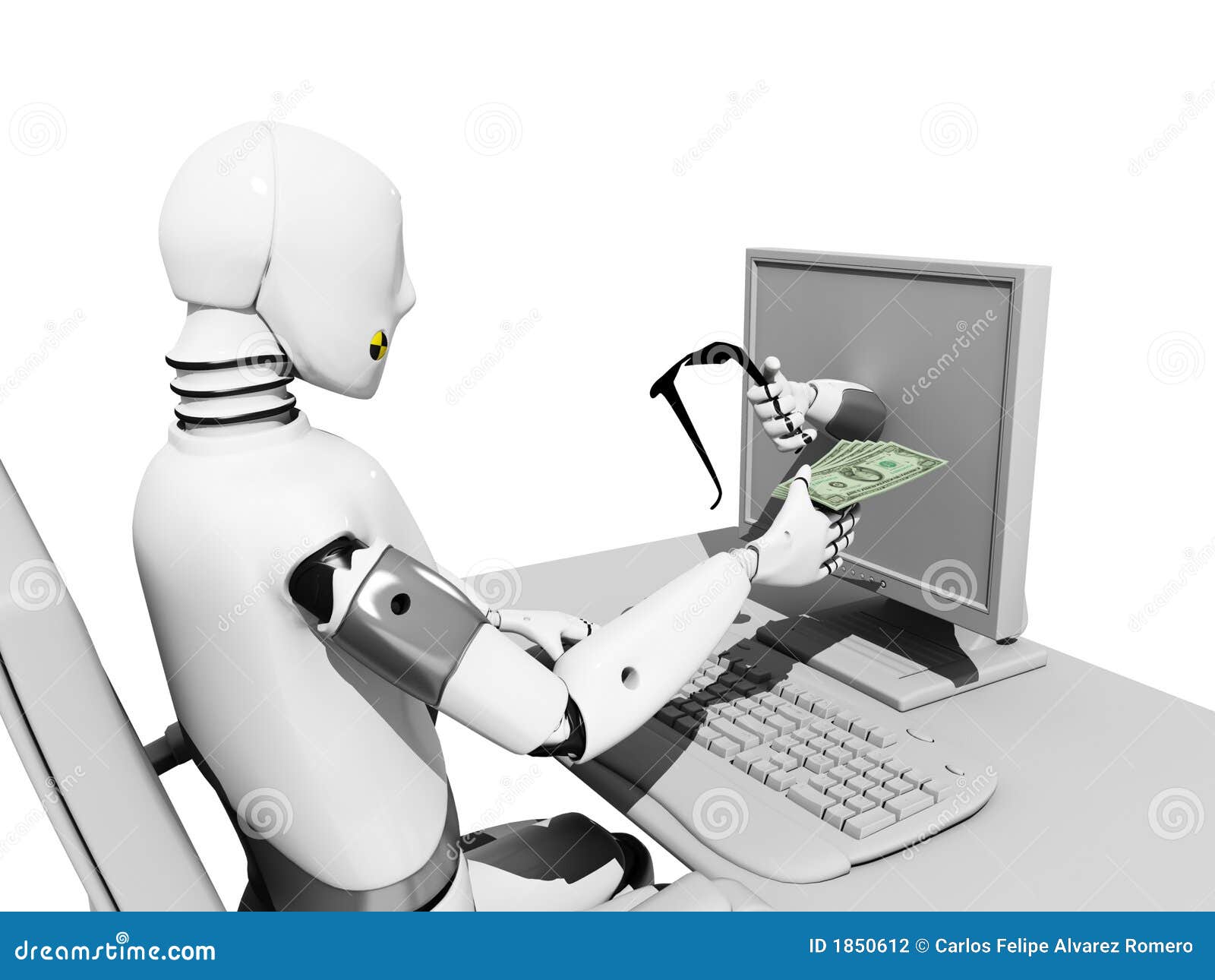 Buying on the stock illustration. Illustration of business