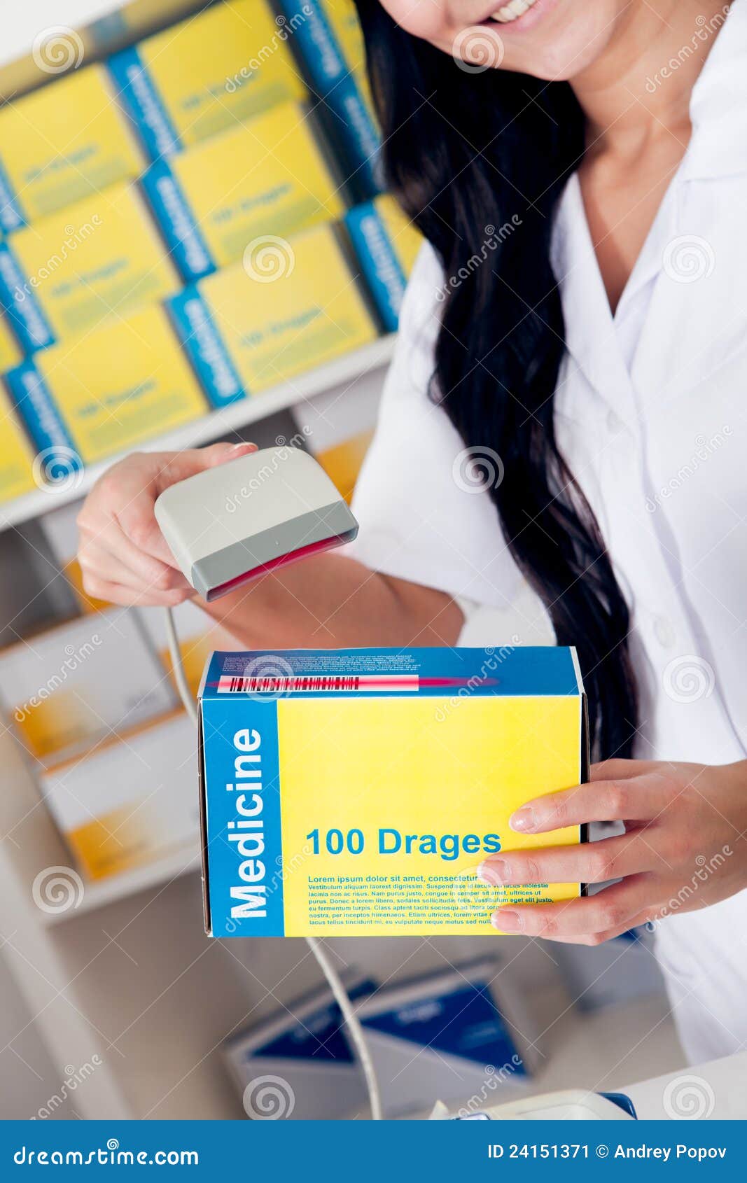 Buying Medicine at Pharmacy Stock Image Image of barcode, drugstore