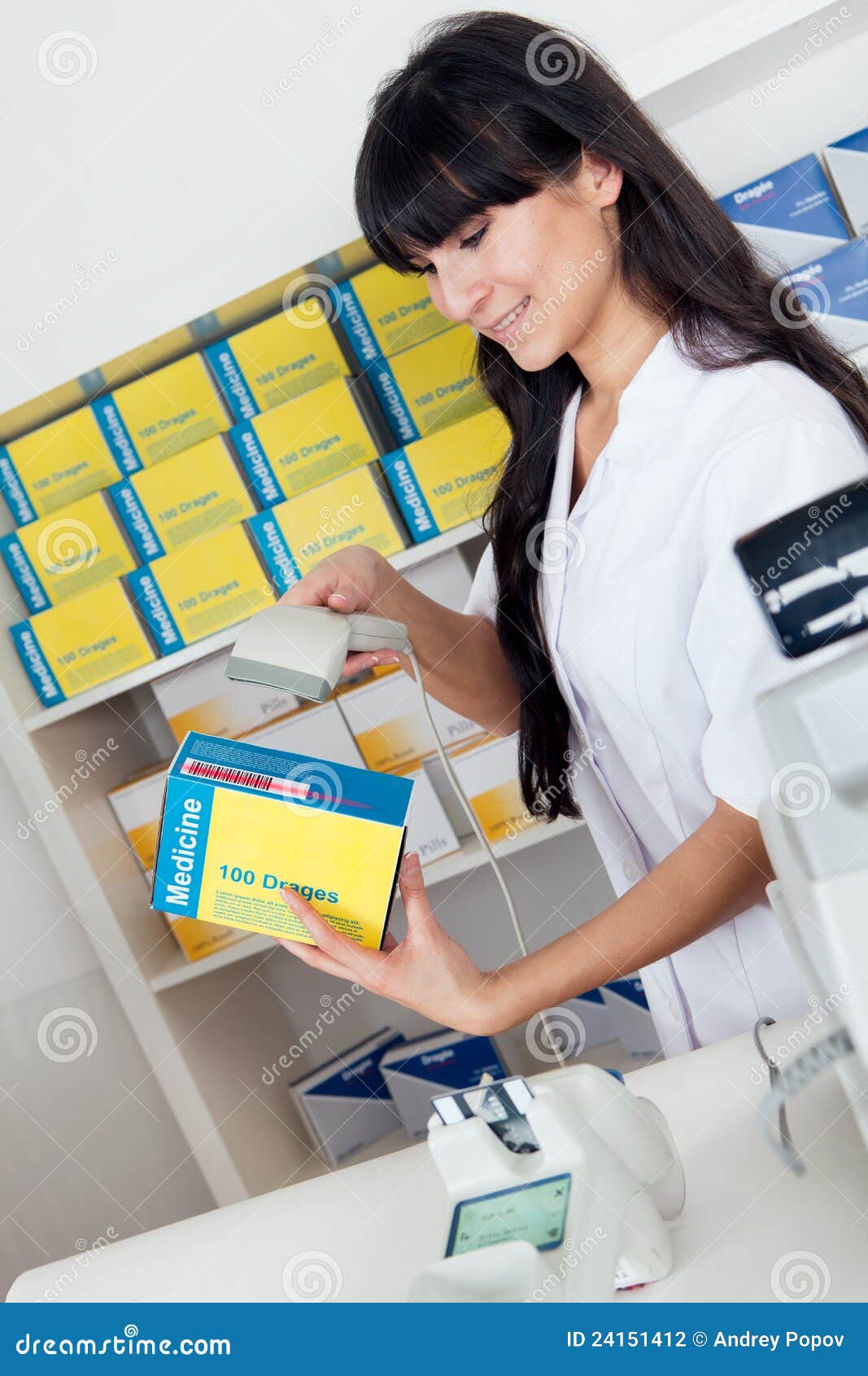 Buying Medicine at Pharmacy Stock Photo Image of paying, purchase