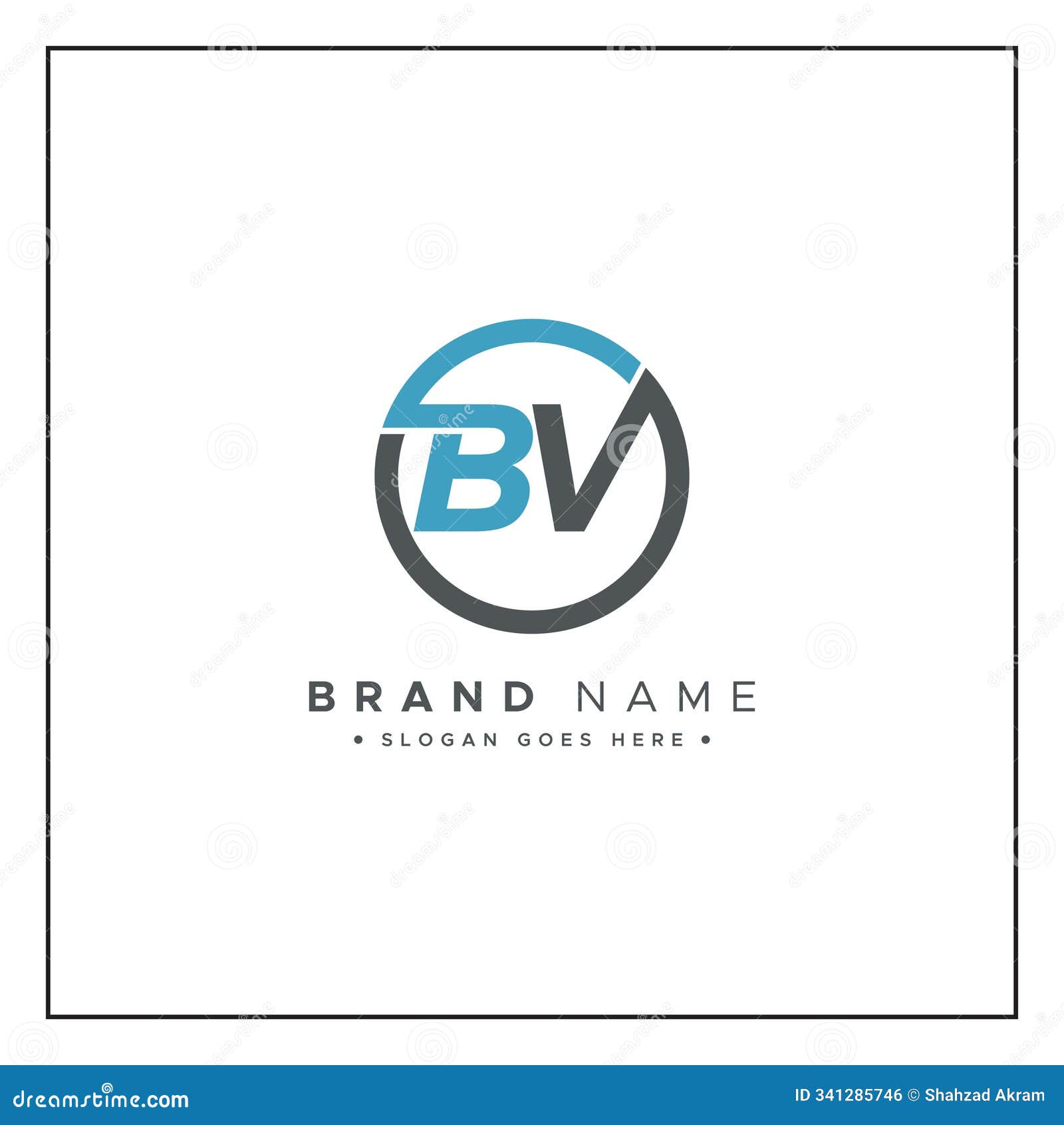 bv minimal  logo - simple business logo for monogram b and v