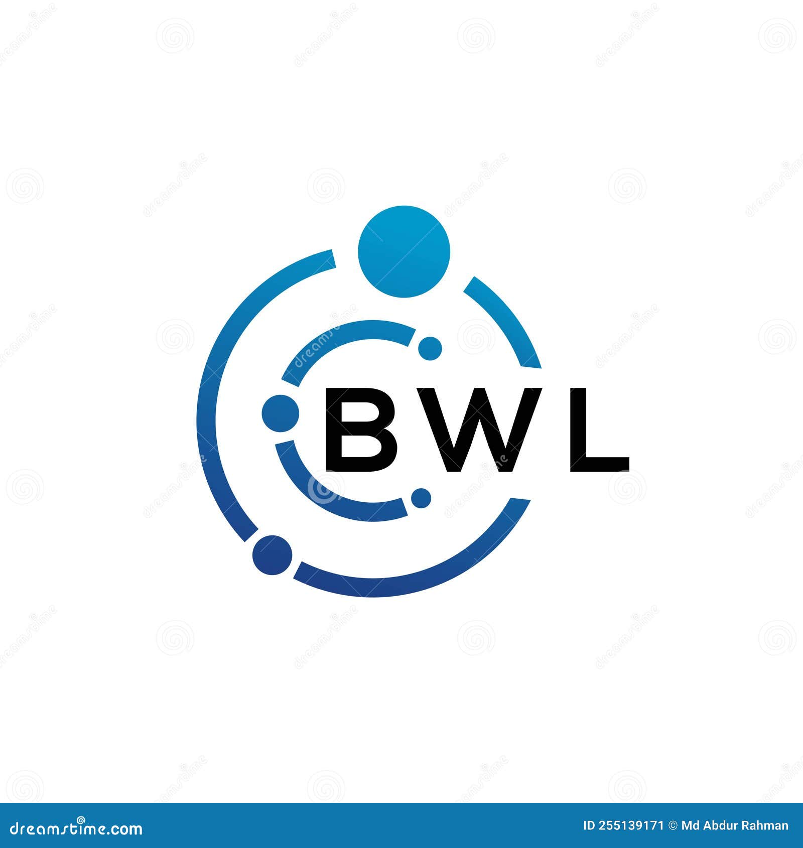 BWL Letter Logo Design on White Background. BWL Creative Initials