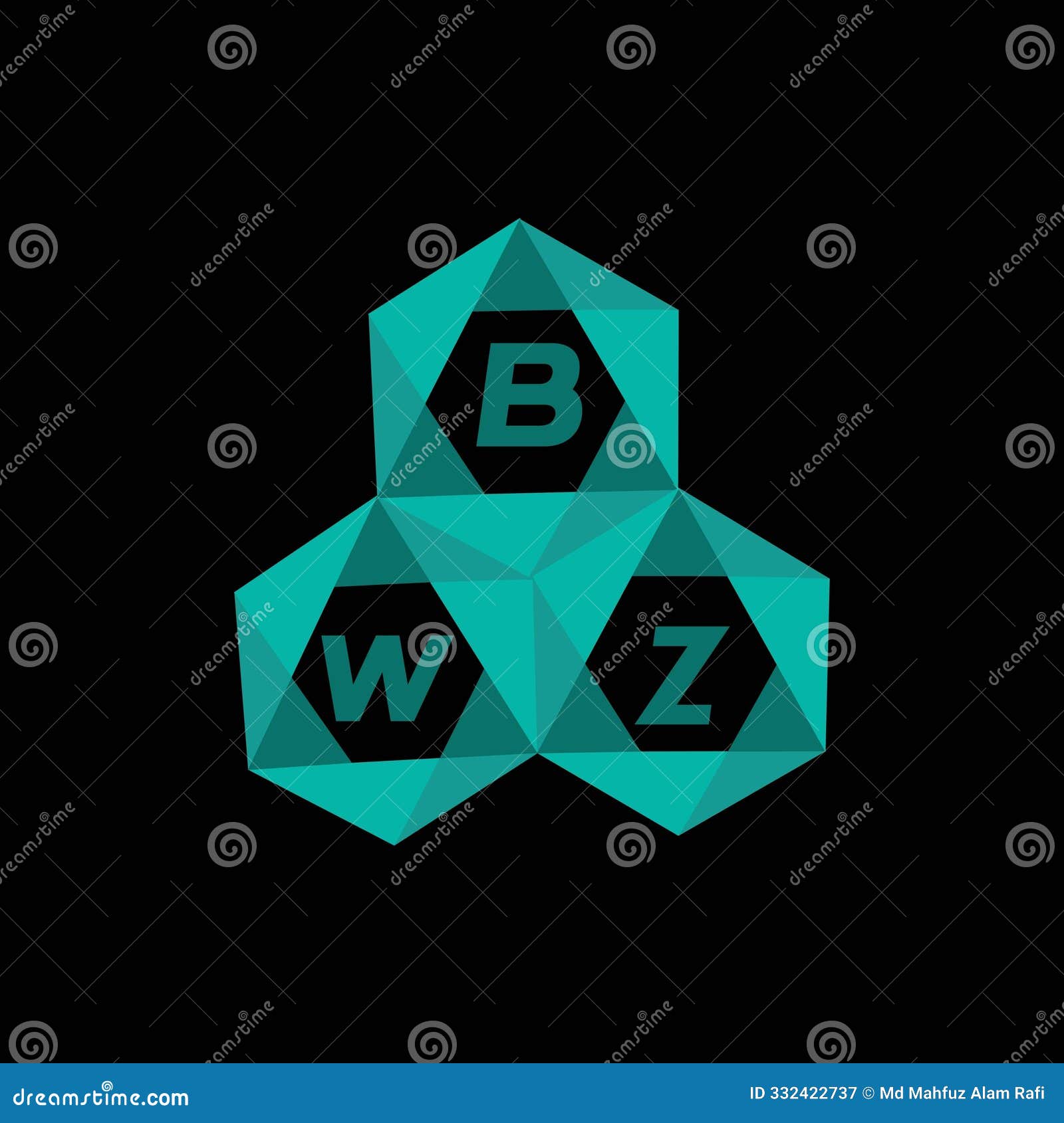 bwz creative minimalist letter logo. bwz unique  initials alphabet letter logo 
