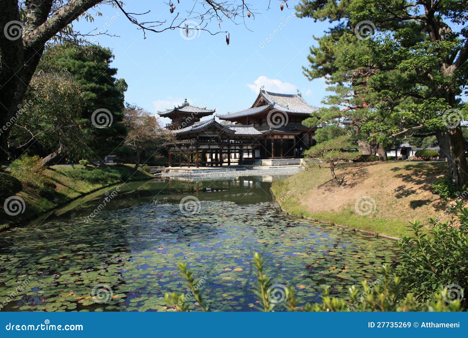 Byodoin Phoenix sala świątynia, Uji, Kyoto Japonia. Byodoin świątynia w Uji, blisko Kyoto w Japonia, unesco światowego dziedzictwa miejsce