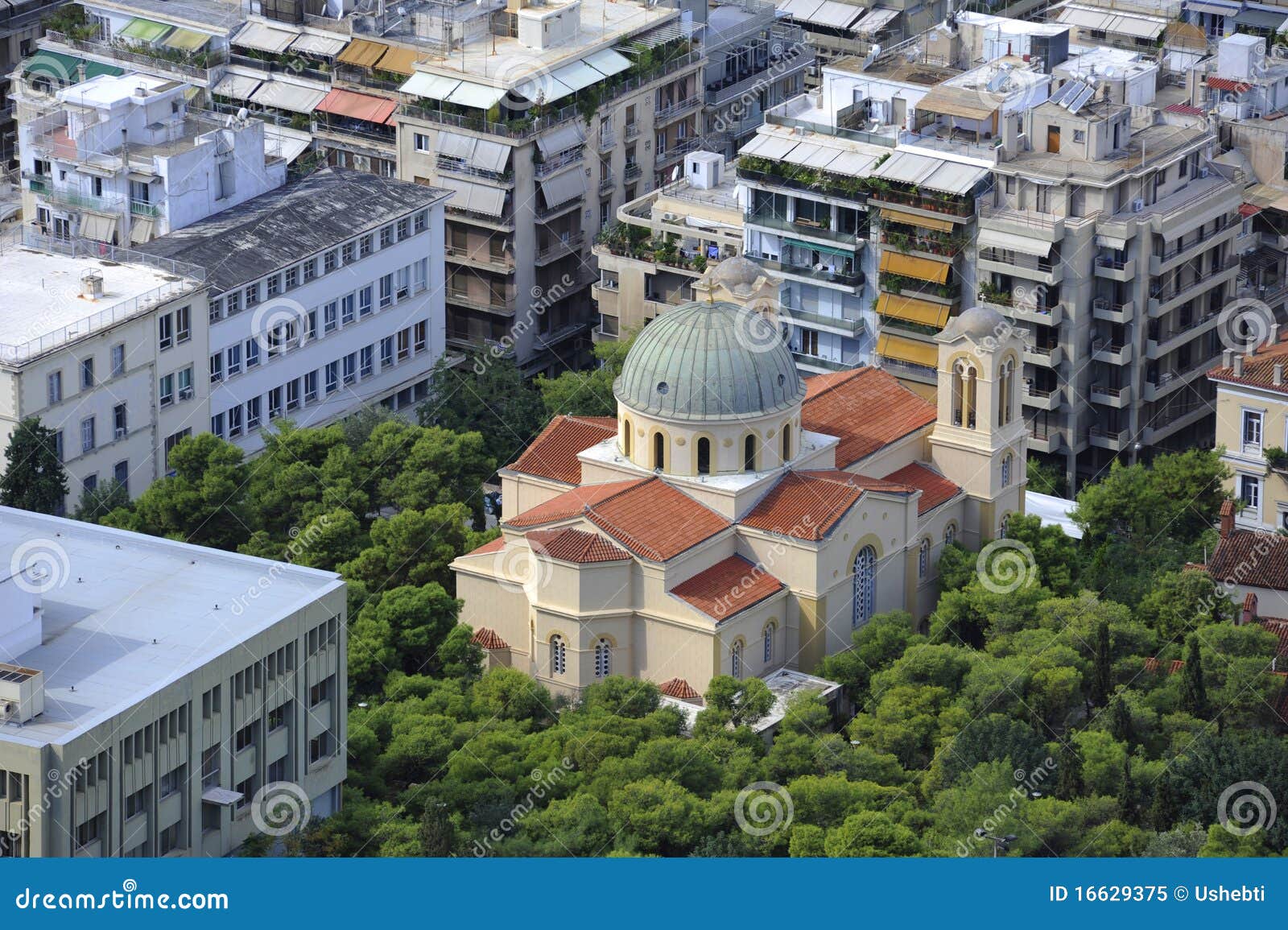 The Byzantian Church in Athens Stock Image Image of city, church