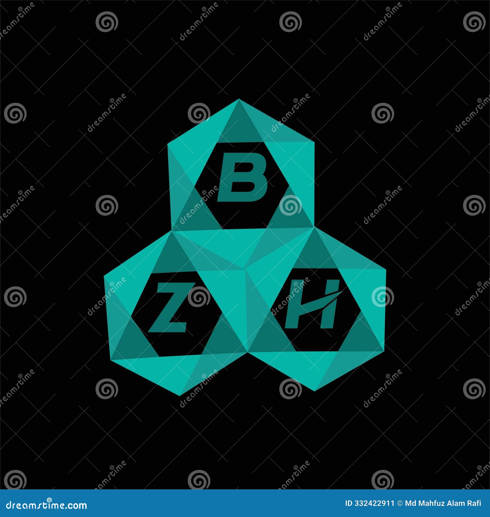 bzh creative minimalist letter logo. bzh unique  initials alphabet letter logo 