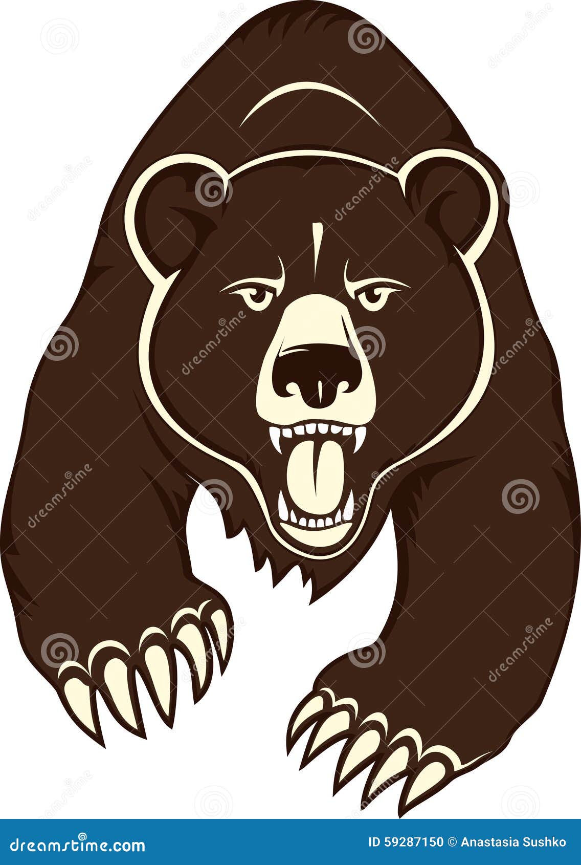 Der wilde Bär, Vektorillustration