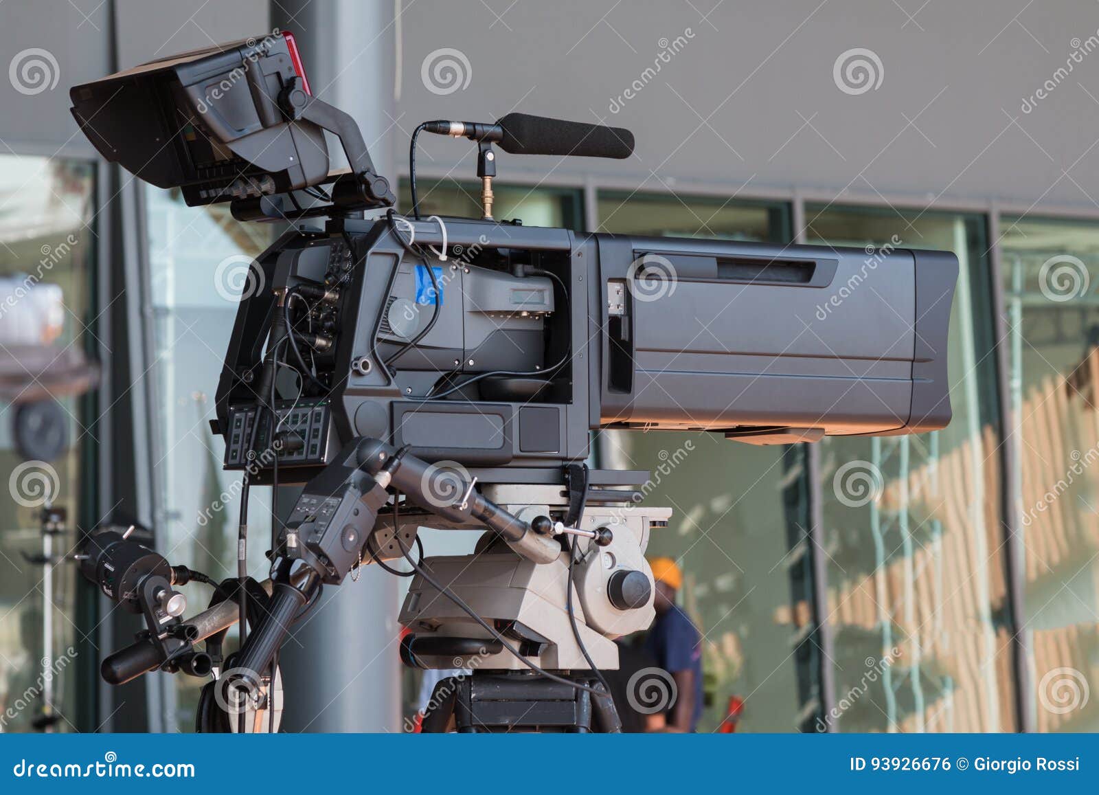 lantano Retener Producto Cámara De Vídeo Profesional Para La Difusión De Las Noticias De La TV Foto  de archivo - Imagen de pantalla, negocios: 93926676