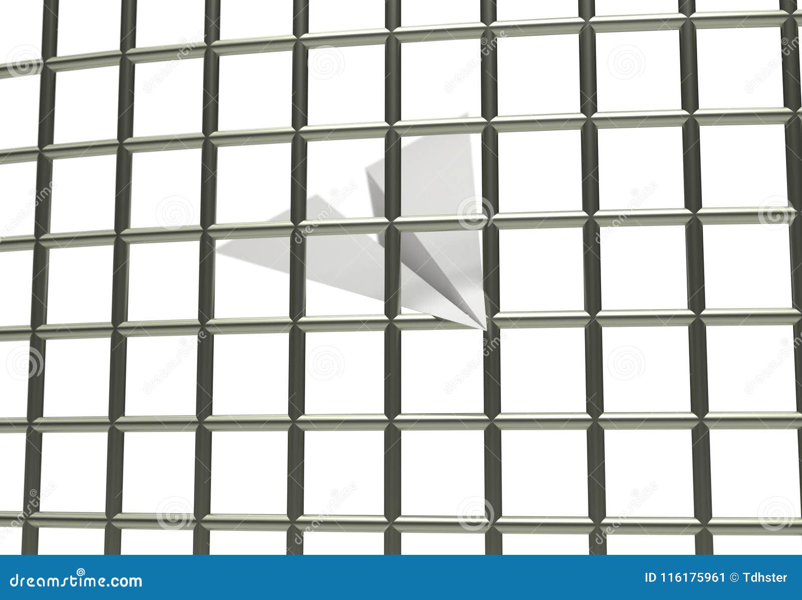 Cárcel De La Prisión Del De Papel Que Bloquea El Ejemplo Aislado En Blanco Stock ilustración - de bloqueado, plano: 116175961