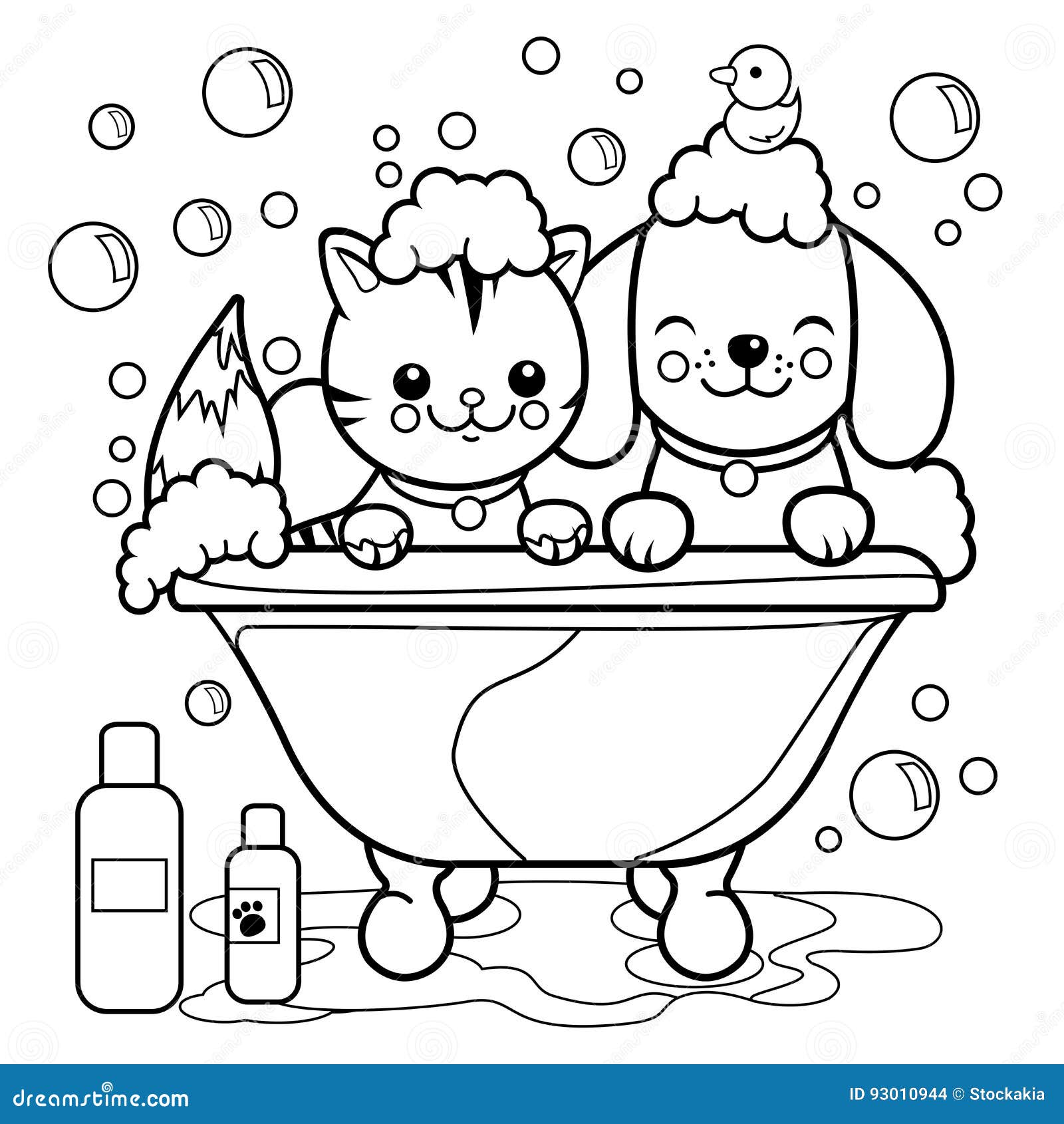 Desenho de Gatinho bebe leite para colorir