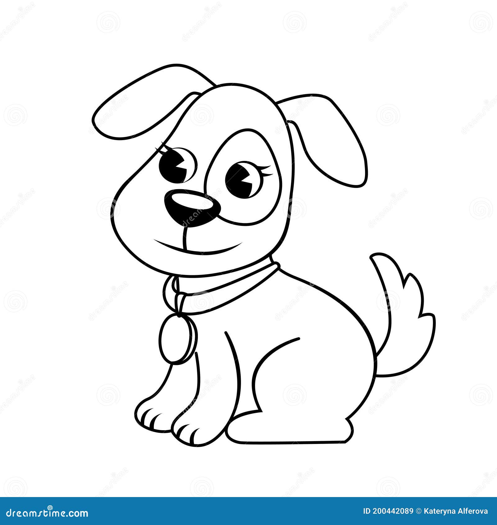 Desenho De Cachorrinho Feliz Em Animado Páginas Para Colorir Preto E Branco  Esboço Livro Vetor PNG , Desenho De Carro, Desenho De Desenho Animado,  Desenho De Livro Imagem PNG e Vetor Para