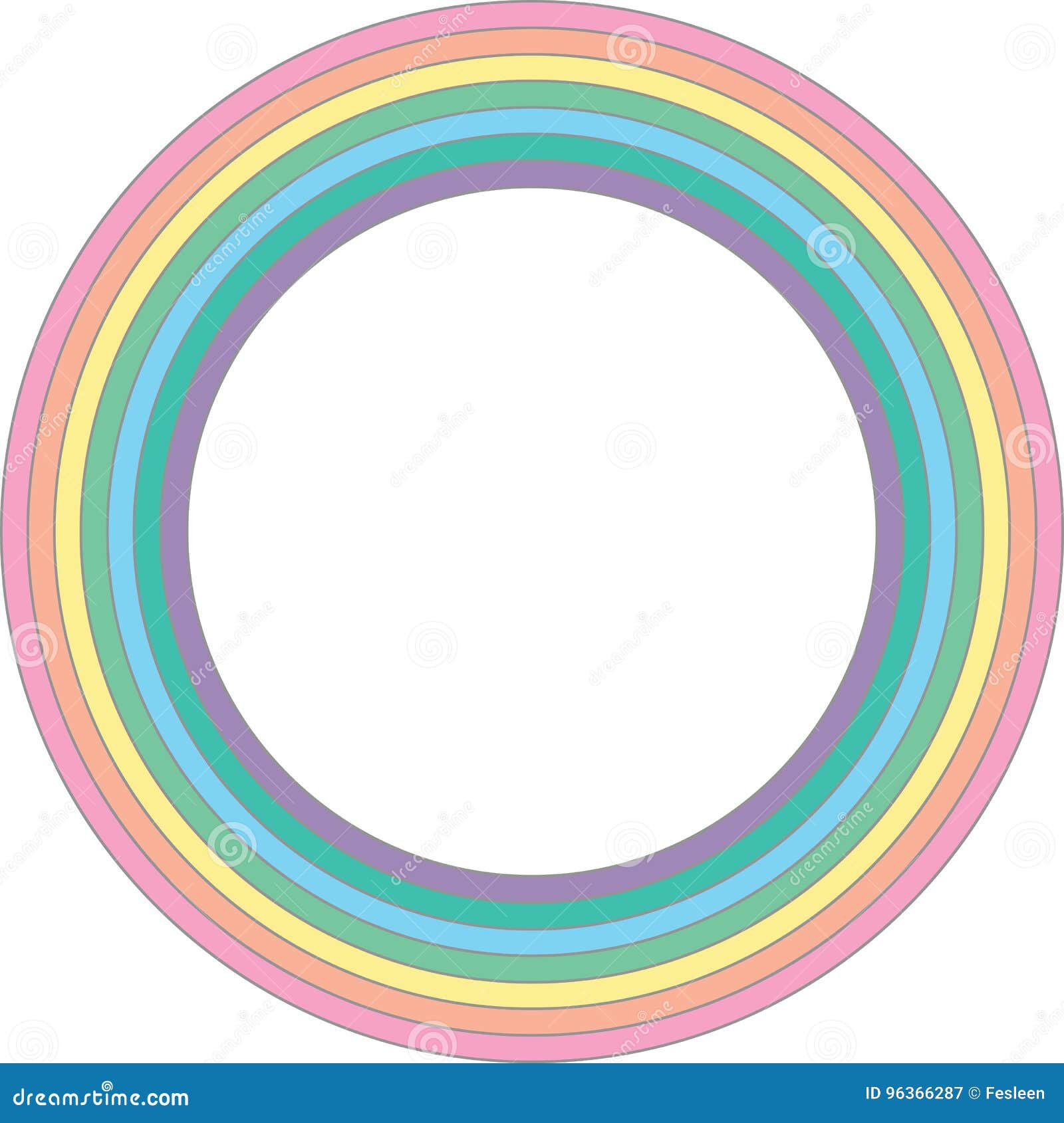 Círculo En Colores Pastel Del Arco Iris - Elemento Del Vector Ilustración  del Vector - Ilustración de arte, multicolor: 96366287