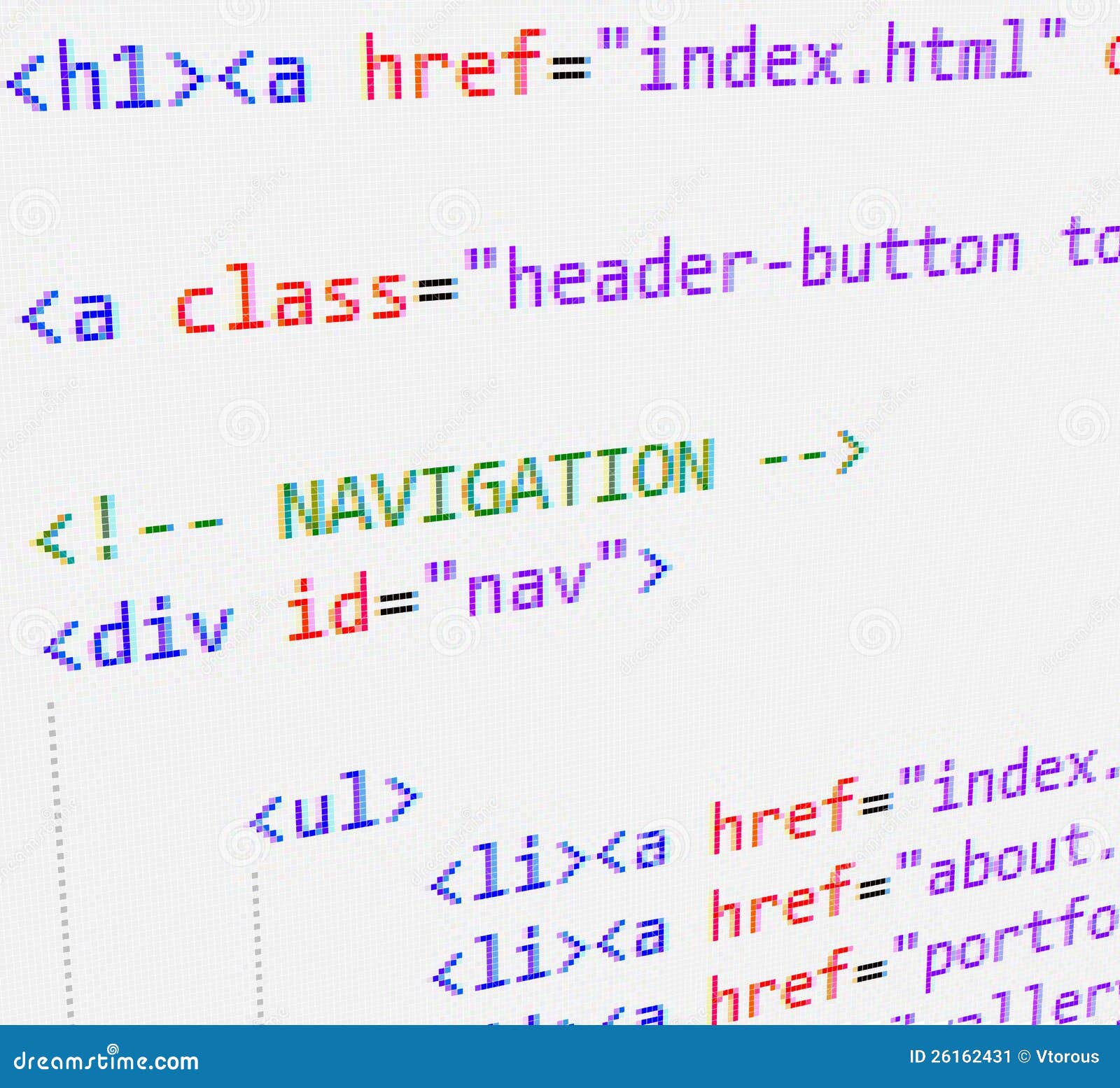 Código del CSS y del HTML stock de ilustración. Ilustración de primer ...