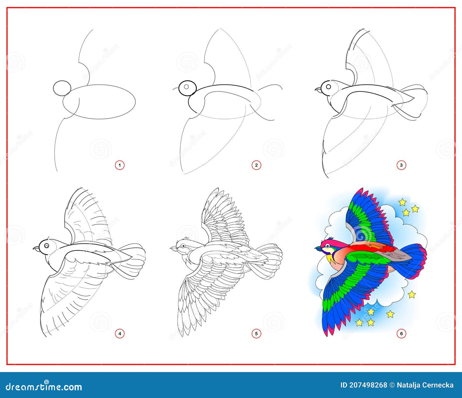 Cómo Dibujar Un Pájaro Volador Lindo. Página Educativa Para Niños. Ilustración De Animales Paso a Paso. Hoja De Cálculo Imprimible Ilustración del Vector - Ilustración de juguete, aprenda: 207498268 Cómo Dibujar Un Pájaro Volador Lindo. Página Educativa Para Niños. Ilustración De Animales Paso a Paso. Hoja De Cálculo Imprimible Ilustración del Vector - Ilustración de juguete, aprenda: 207498268