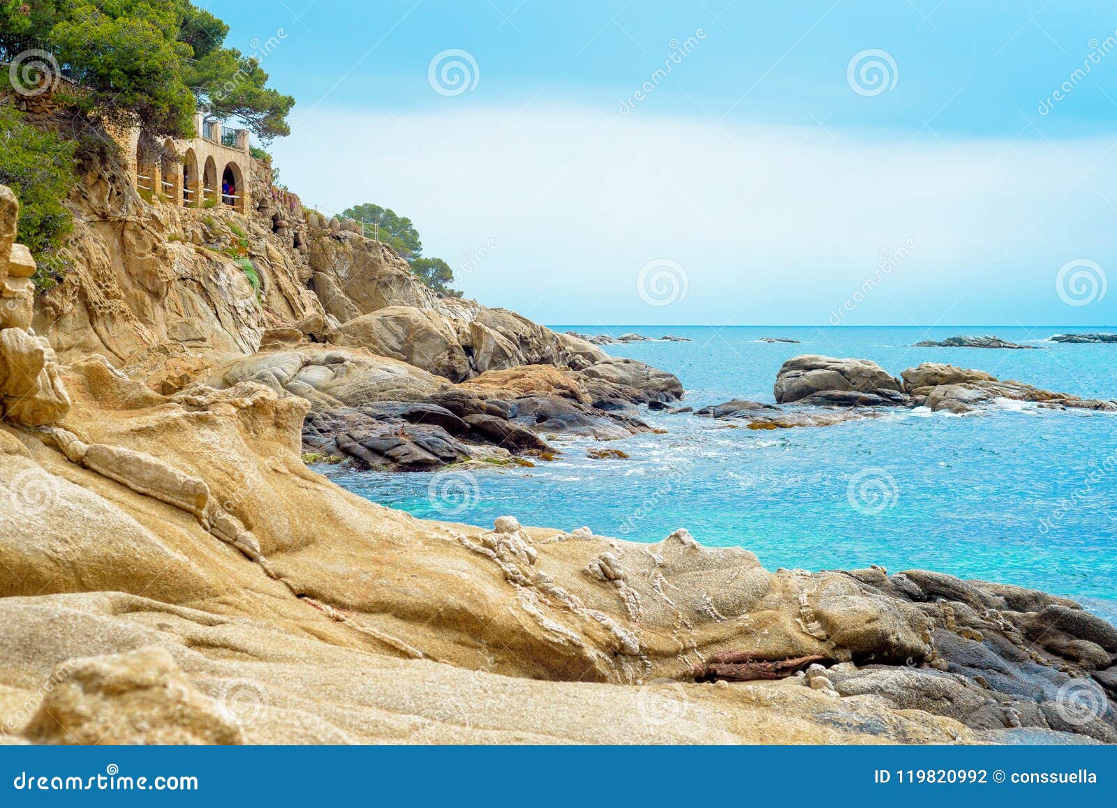 Cote De Costa Brava Playa De Aro Catalogne Espagne Photo Stock