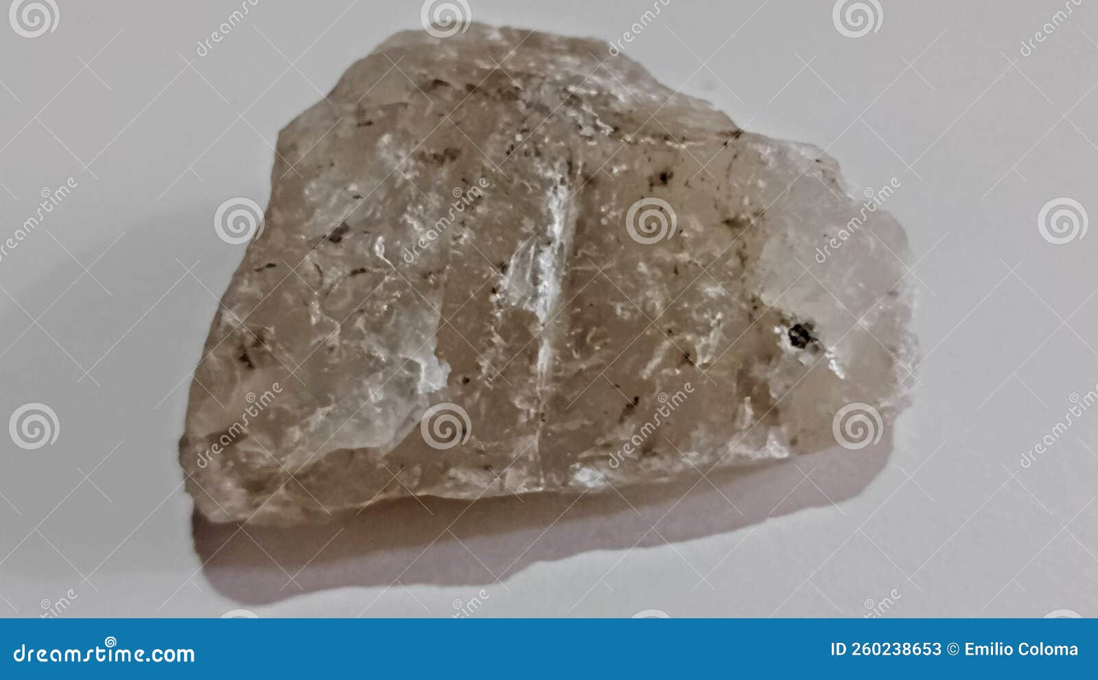 calcite stone in a white background