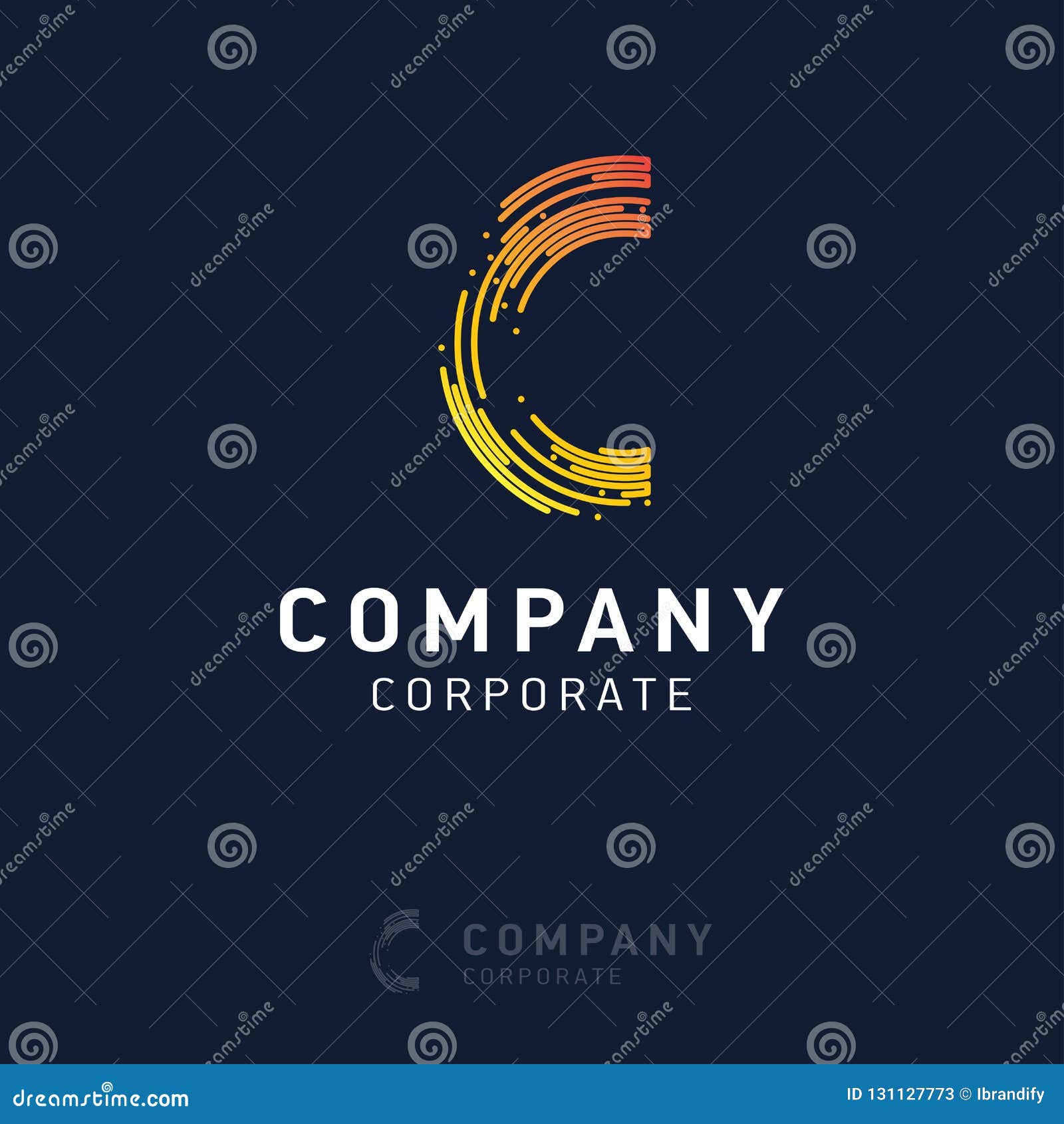 c-company-logo-design-with-visiting-card-vector-stock-vector