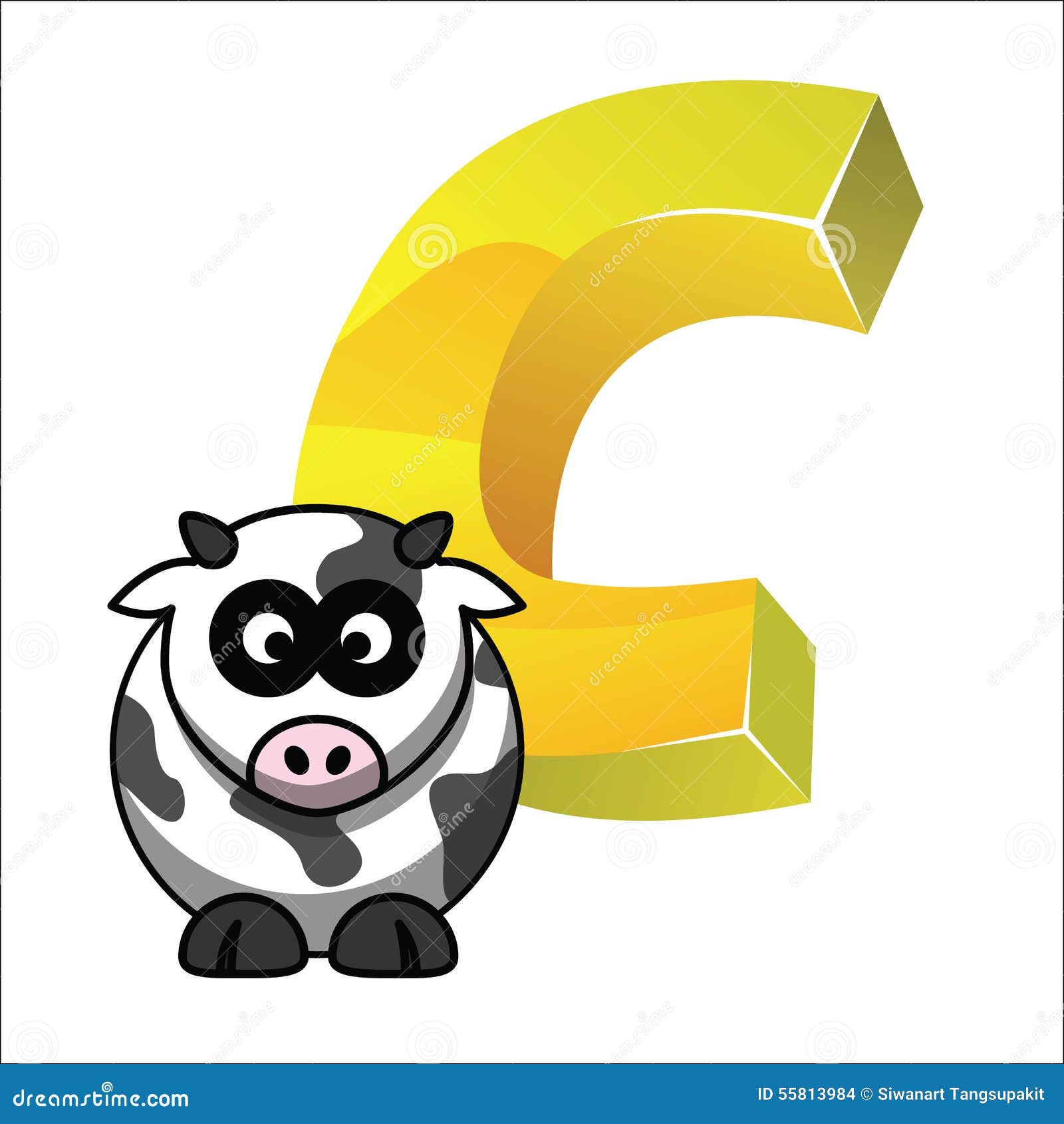 Download C Cow Alphabet Vector EPS10. Hand Drawn Letters. Letters ...
