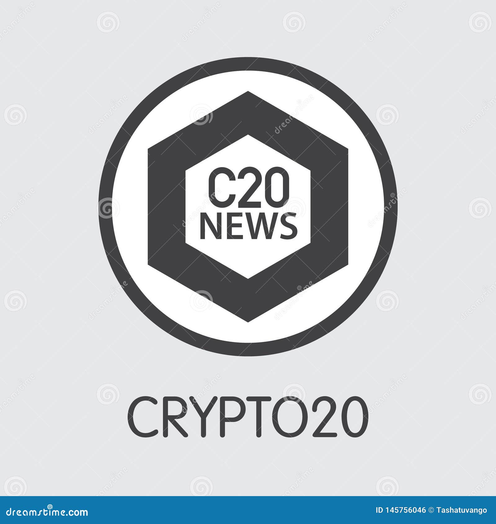 C20 - Crypto20. The Icon Of Money Or Market Emblem. Stock ...